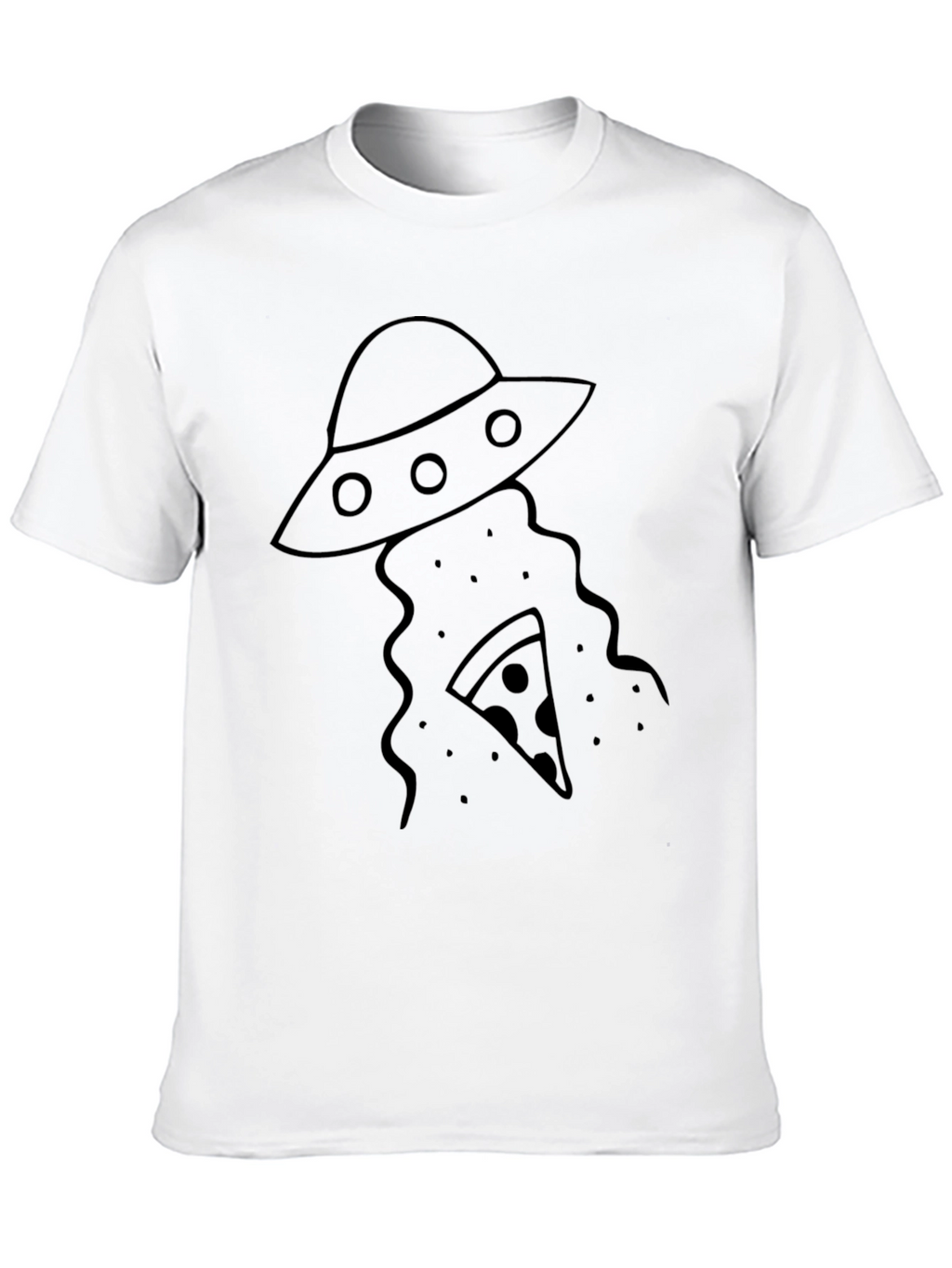 Alien Pizza Abduction Graphic T-Shirt