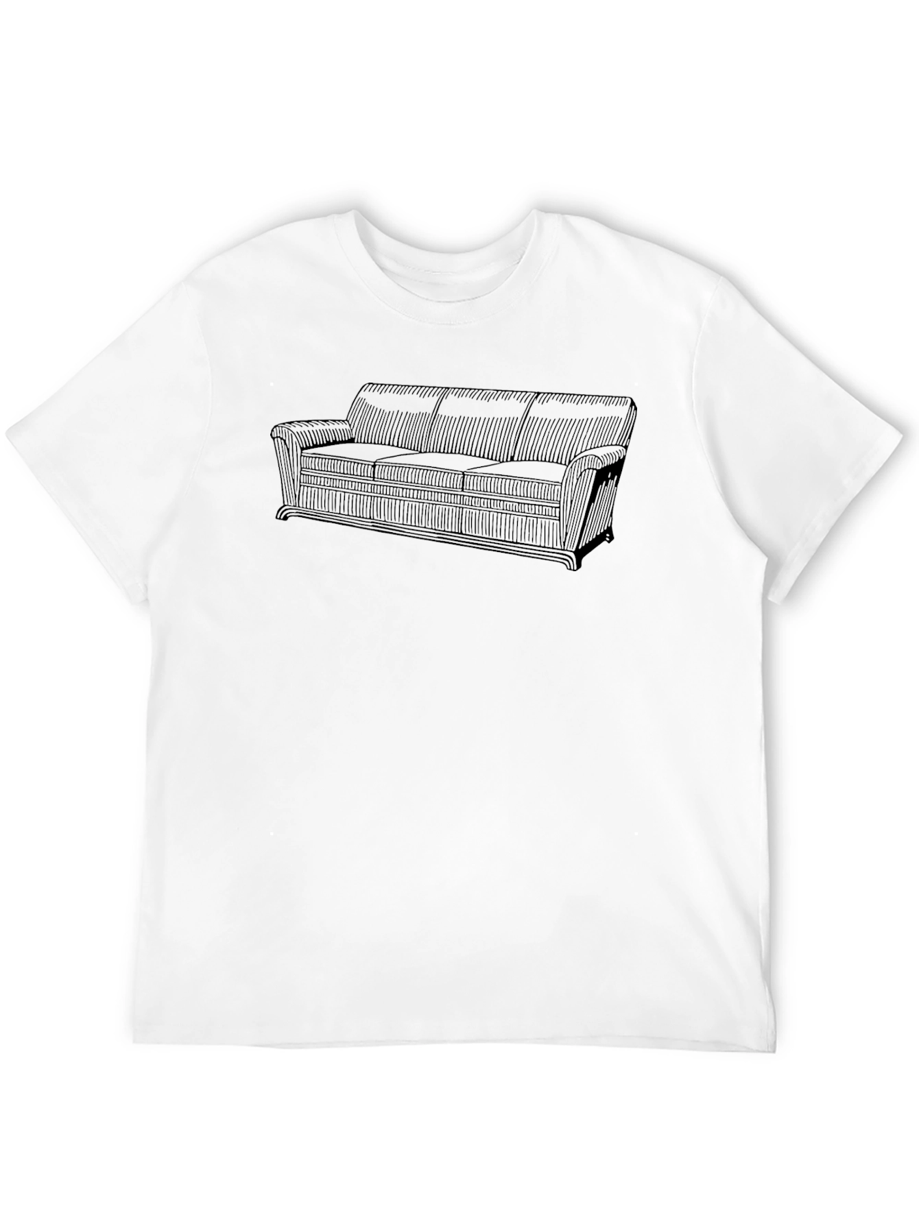 Retro Couch Graphic Tee - Classic Comfort Style