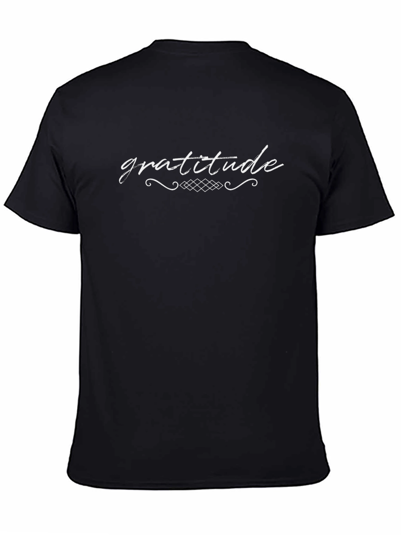 Gratitude Graphic Tee - Black Cotton T-Shirt