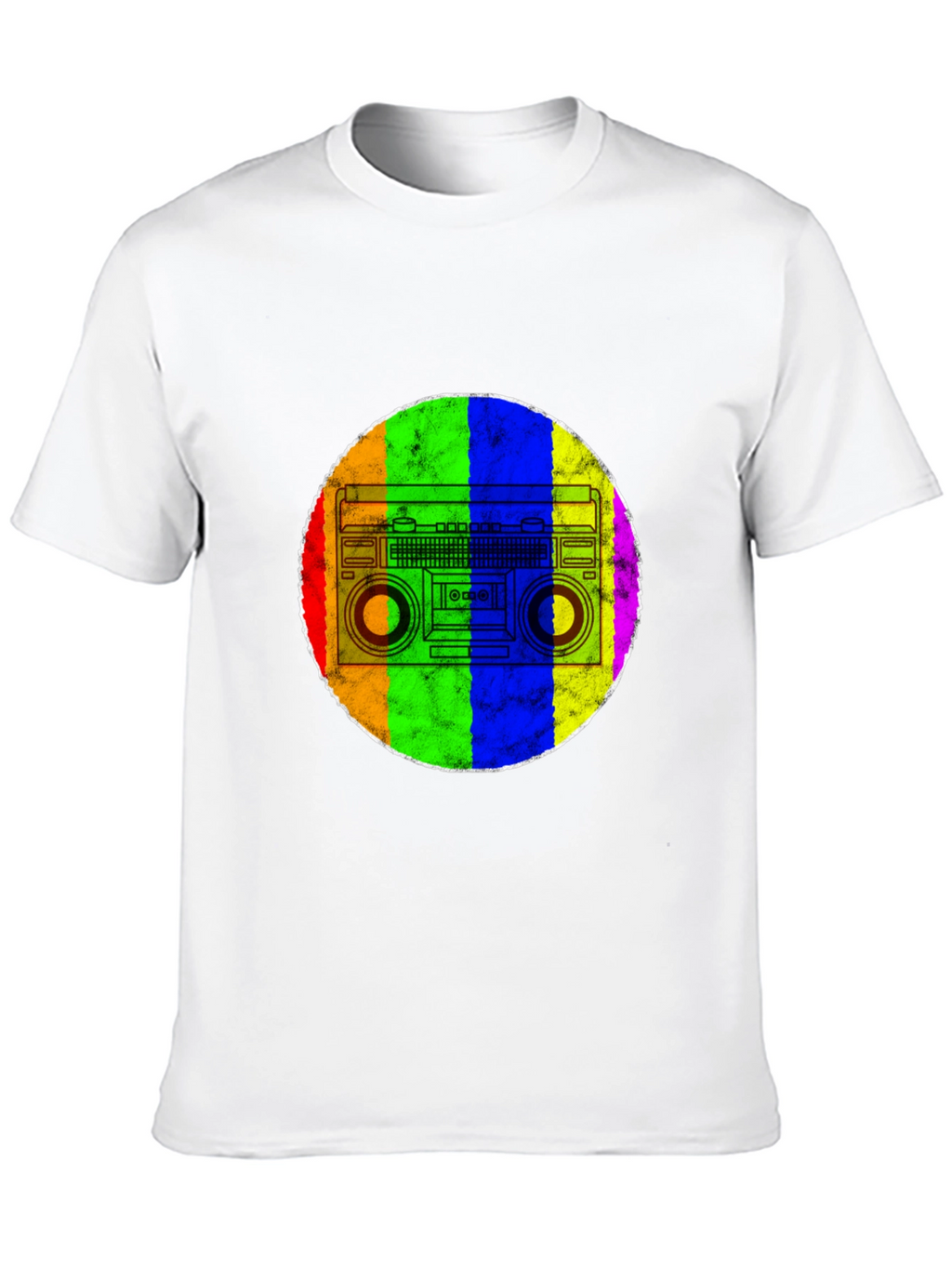 Retro Rainbow Boombox T-Shirt