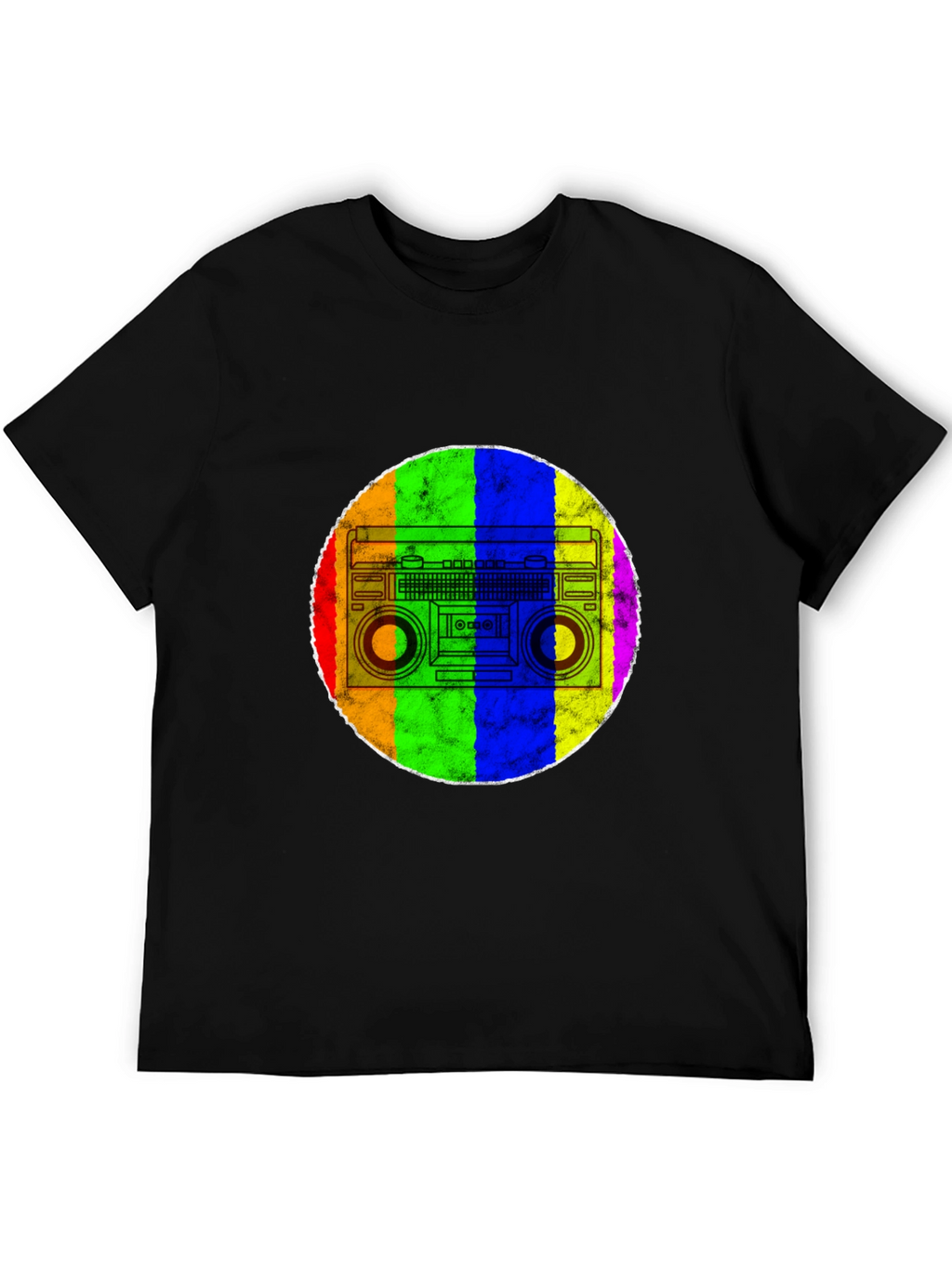 Retro Rainbow Boombox T-Shirt