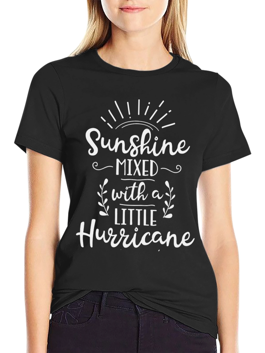Sunshine Mixed With a Little Hurricane Black T-Shirt
