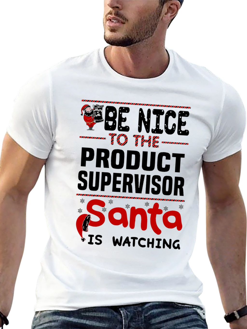 Product Supervisor Santa Christmas Graphic Tee
