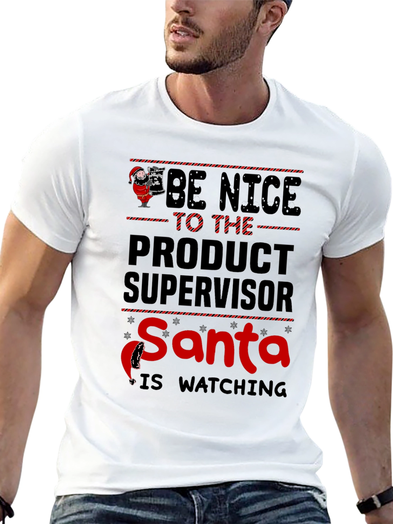 Product Supervisor Santa Christmas Graphic Tee