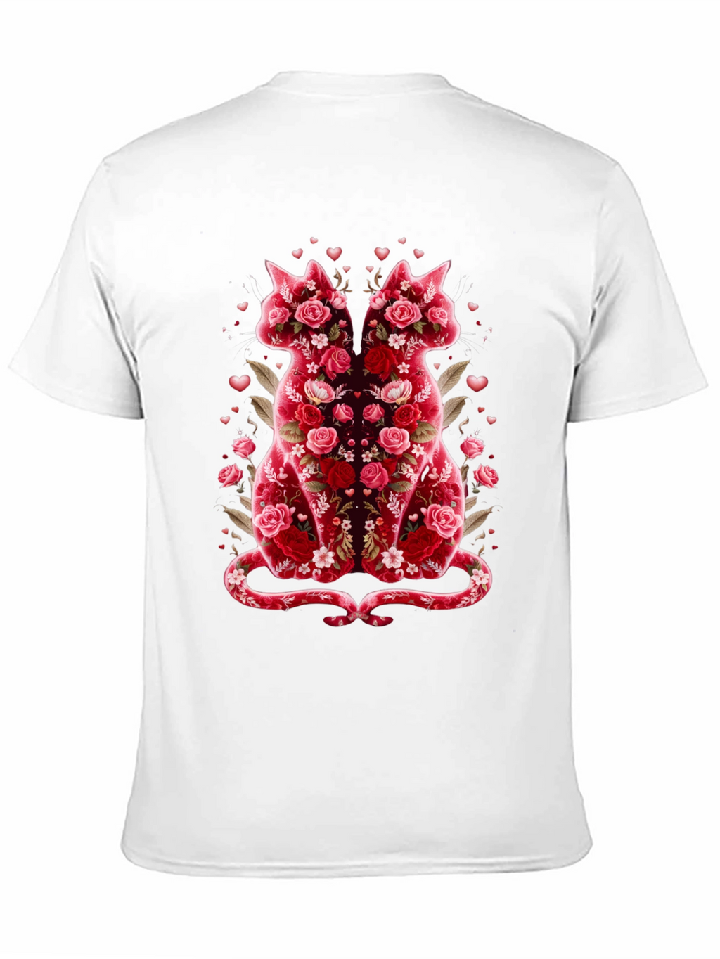 Floral Cat Lover T-Shirt - Valentines Day Edition