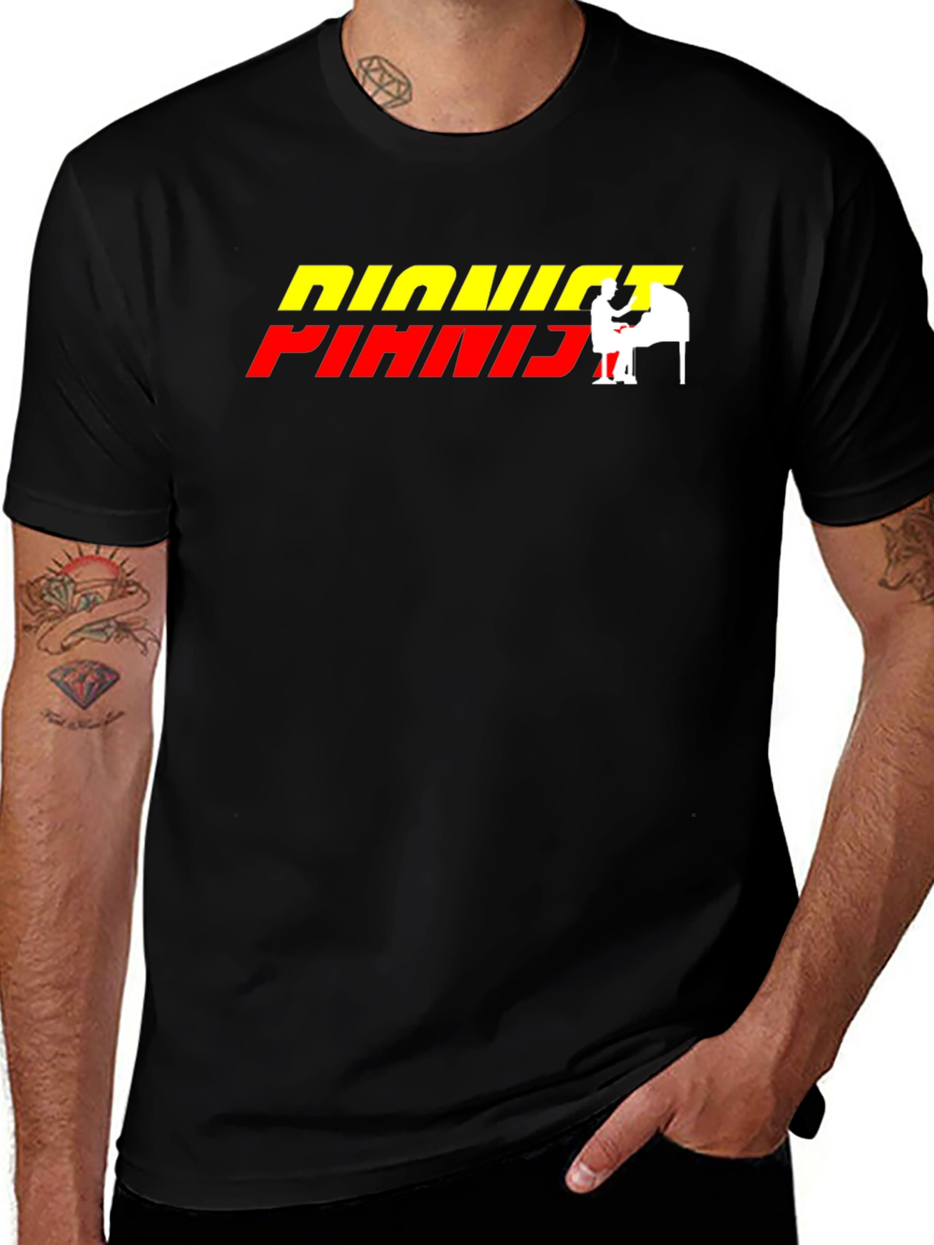 Pianist T-Shirt - Retro Music Lover Tee