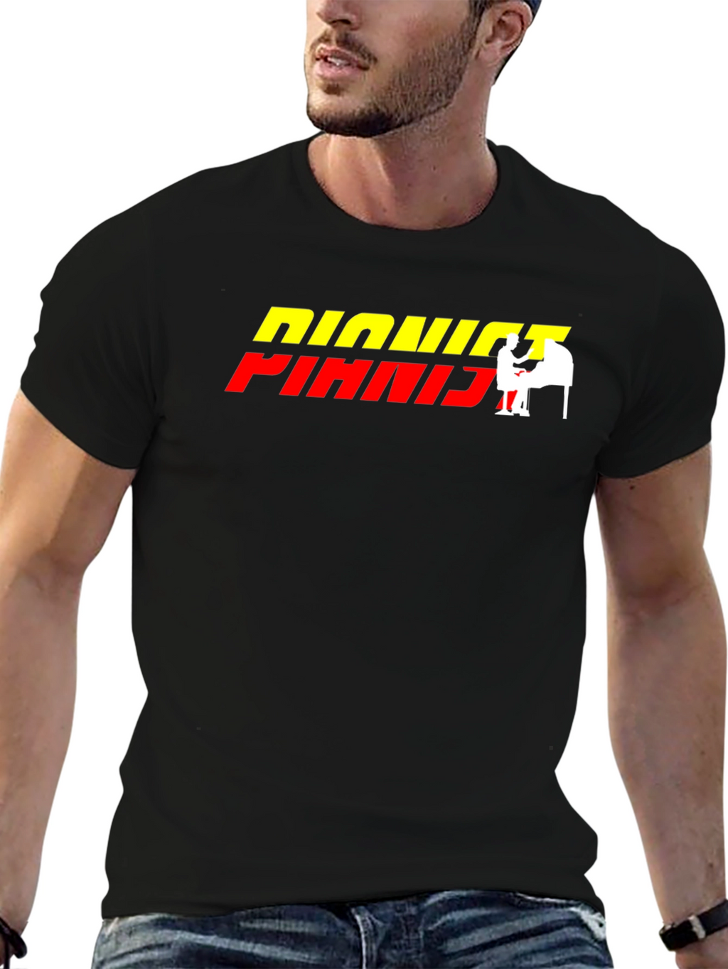 Pianist T-Shirt - Retro Music Lover Tee