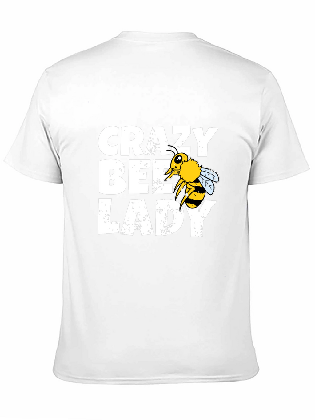 Crazy Bee Lady Graphic Tee - Black Cotton Blend
