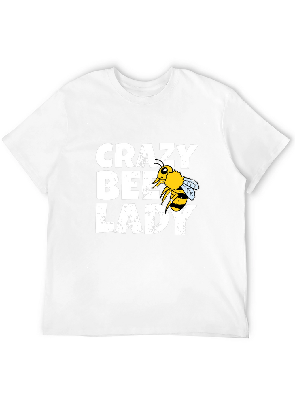 Crazy Bee Lady Graphic Tee - Black Cotton Blend