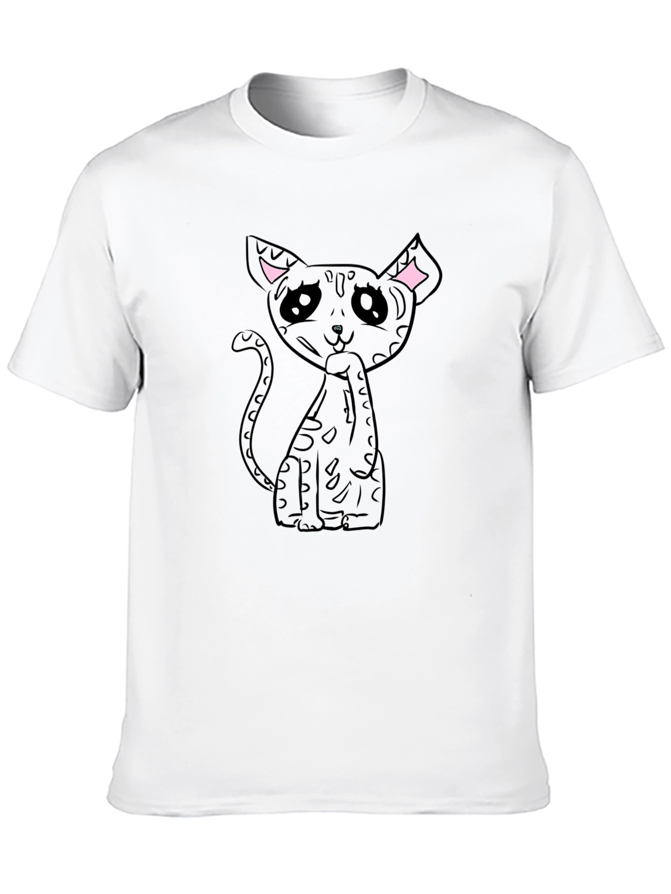 Black Cat Graphic Tee - Unique Design