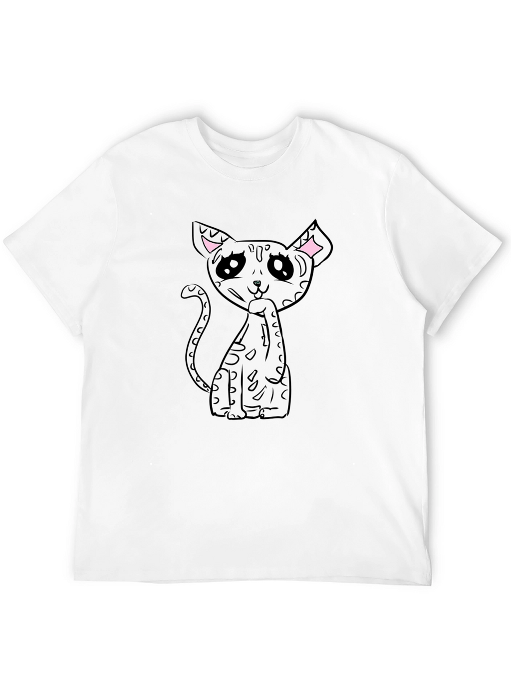 Black Cat Graphic Tee - Unique Design
