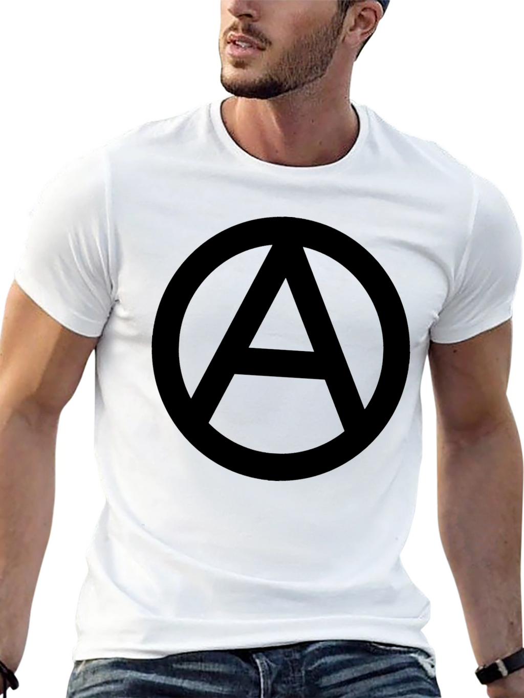 Anarchy Symbol Graphic T-Shirt - Bold Black Tee