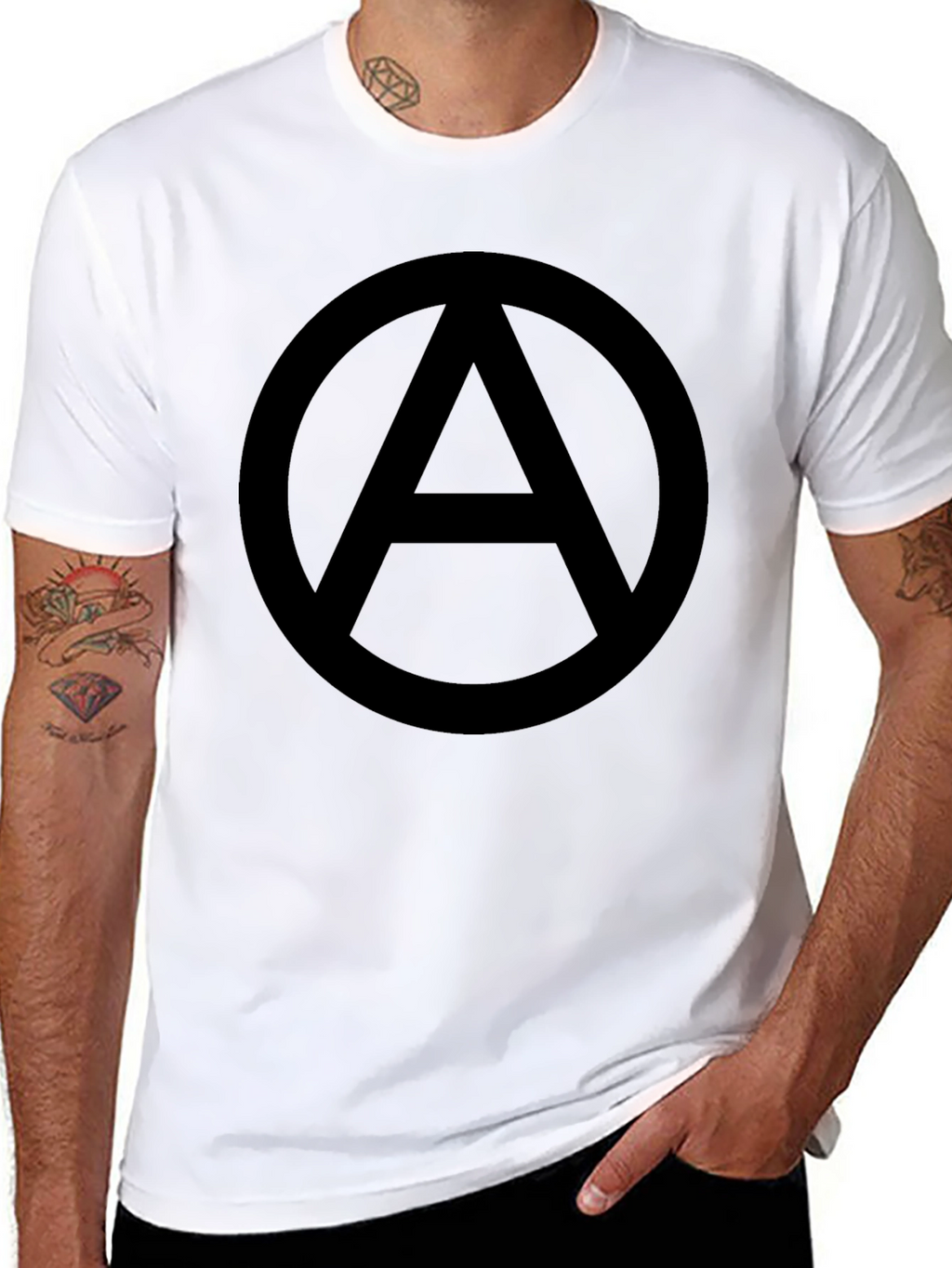 Anarchy Symbol Graphic T-Shirt - Bold Black Tee