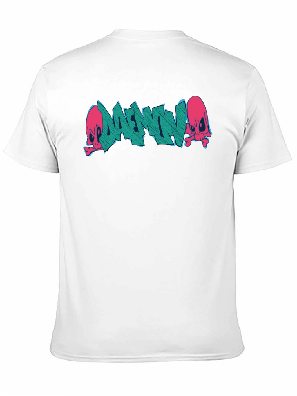 Daemon Graffiti Graphic T-Shirt - Black