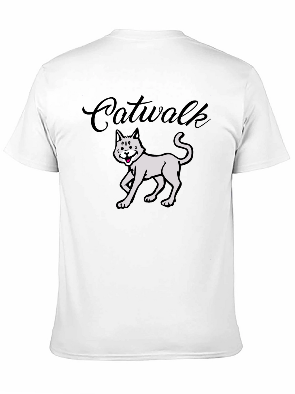 Catwalk Graphic Tee - Funny Cat T-Shirt