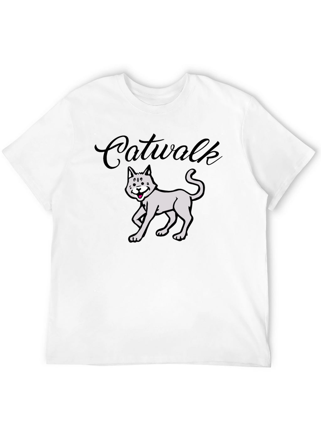 Catwalk Graphic Tee - Funny Cat T-Shirt