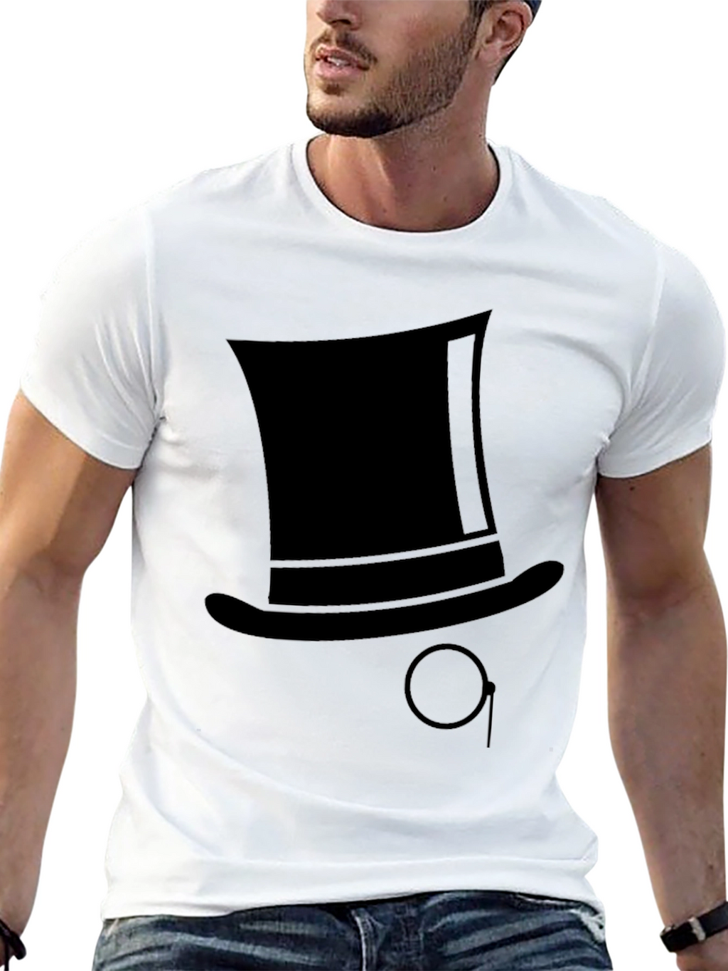 Top Hat Monocle Graphic Tee - Stylish & Unique