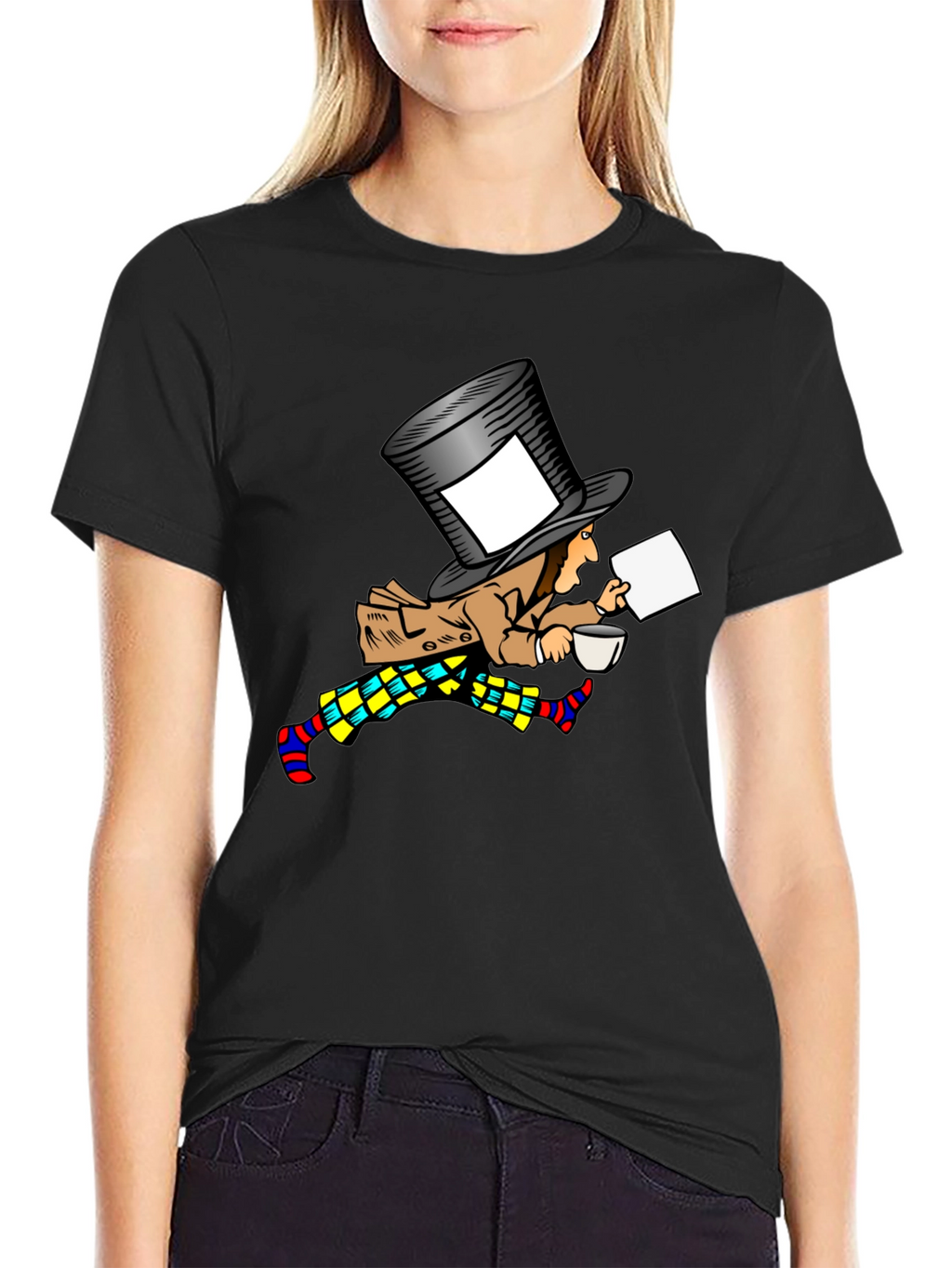 Mad Hatter Cartoon Graphic T-Shirt