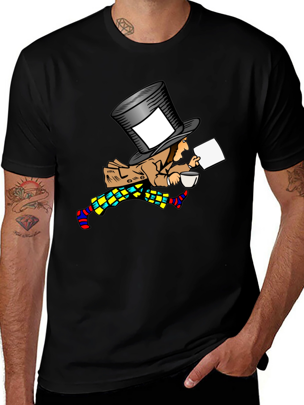 Mad Hatter Cartoon Graphic T-Shirt