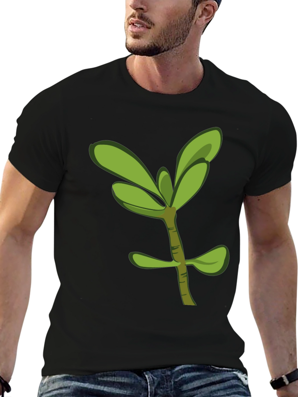 Green Sprout Graphic T-Shirt - Casual Style