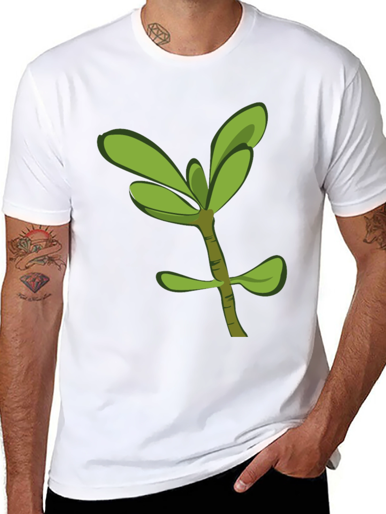 Green Sprout Graphic T-Shirt - Casual Style