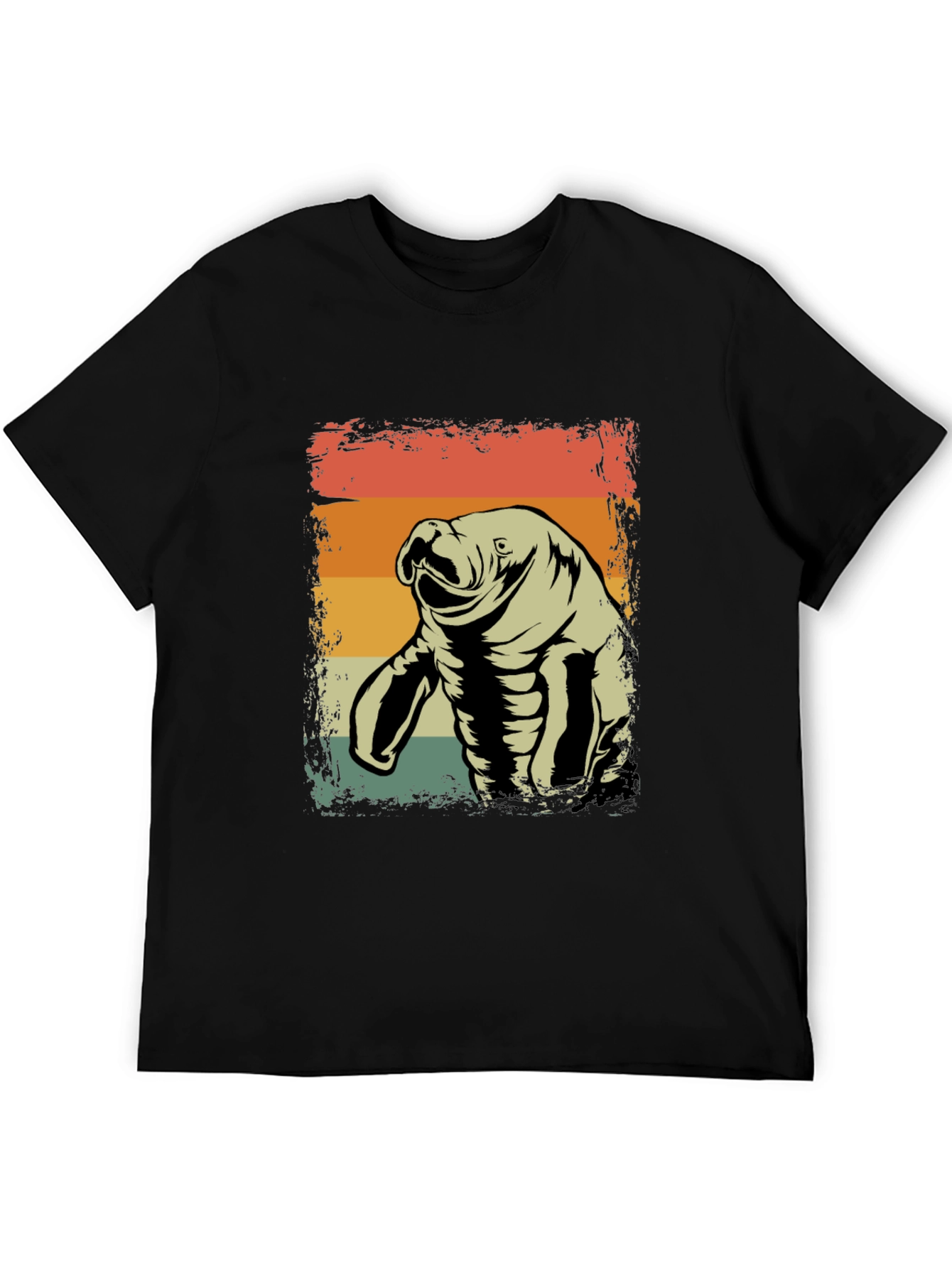 Retro Manatee Graphic Tee - Vintage Style Comfort