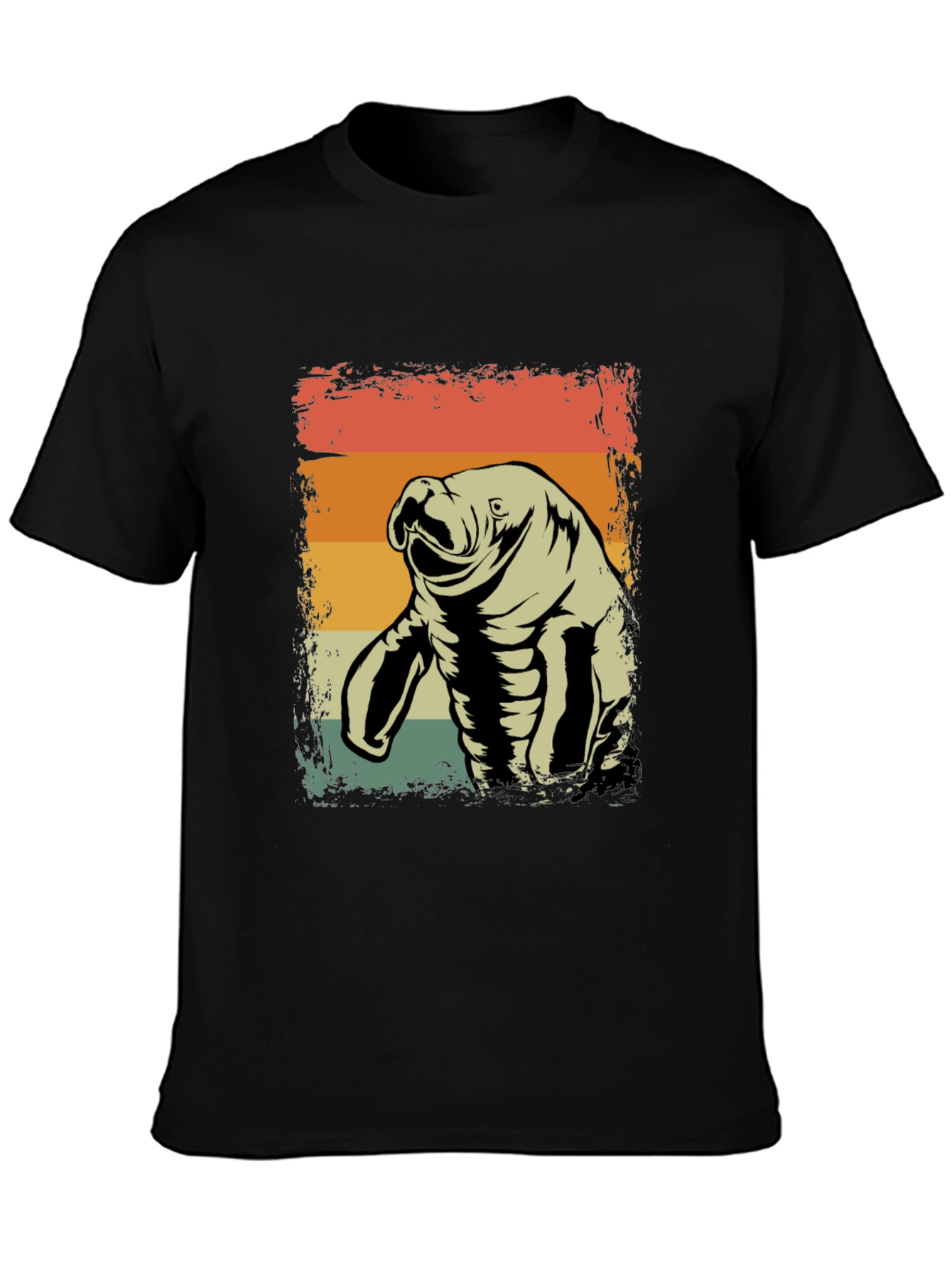 Retro Manatee Graphic Tee - Vintage Style Comfort