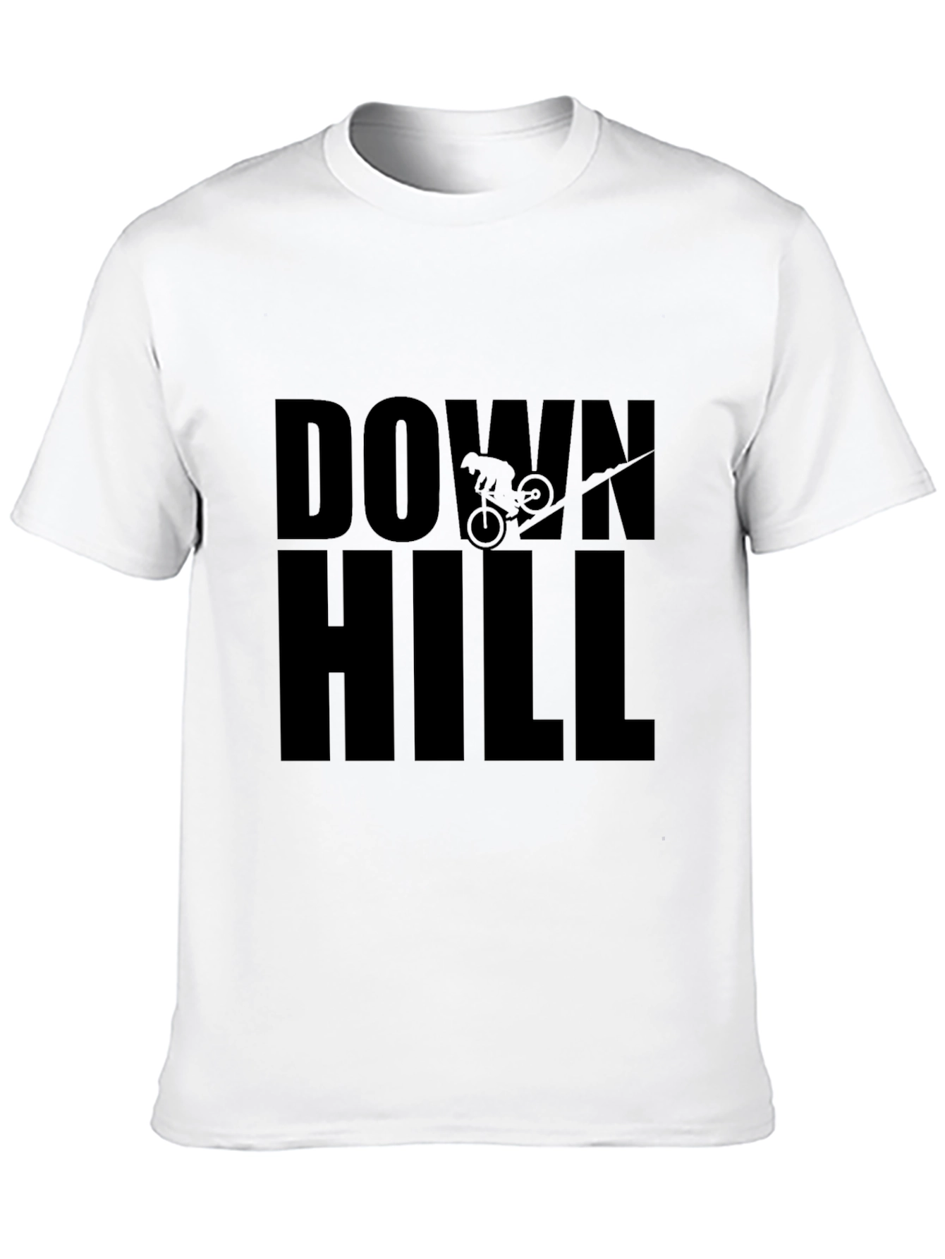 Downhill Mountain Biking Black T-Shirt