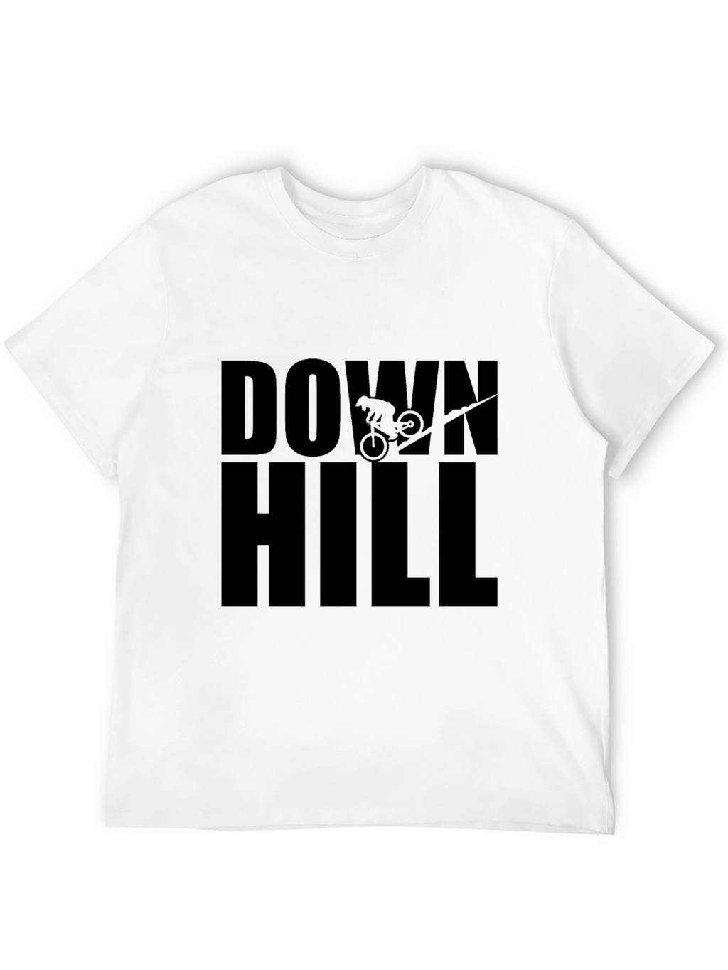 Downhill Mountain Biking Black T-Shirt