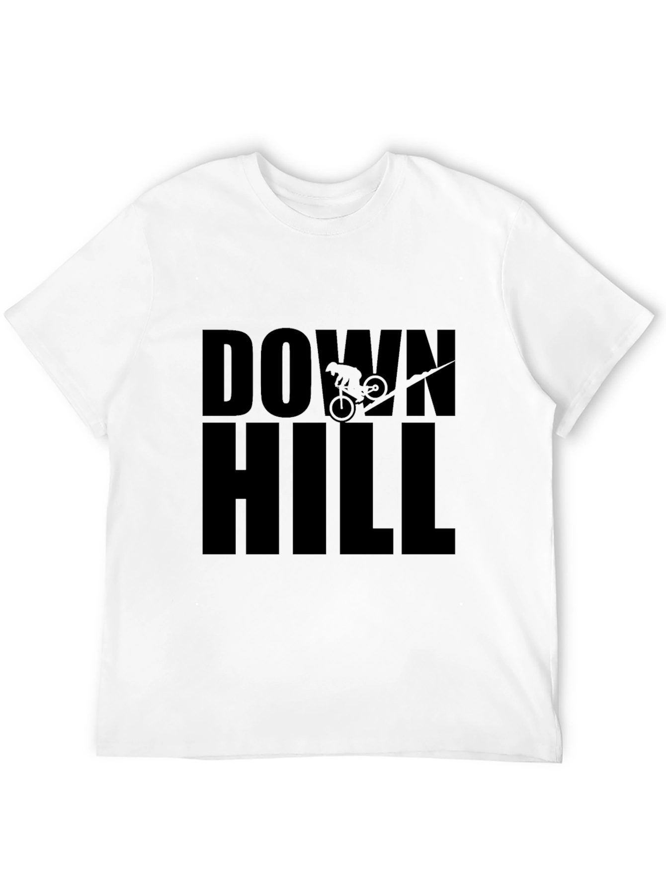 Downhill Mountain Biking Black T-Shirt