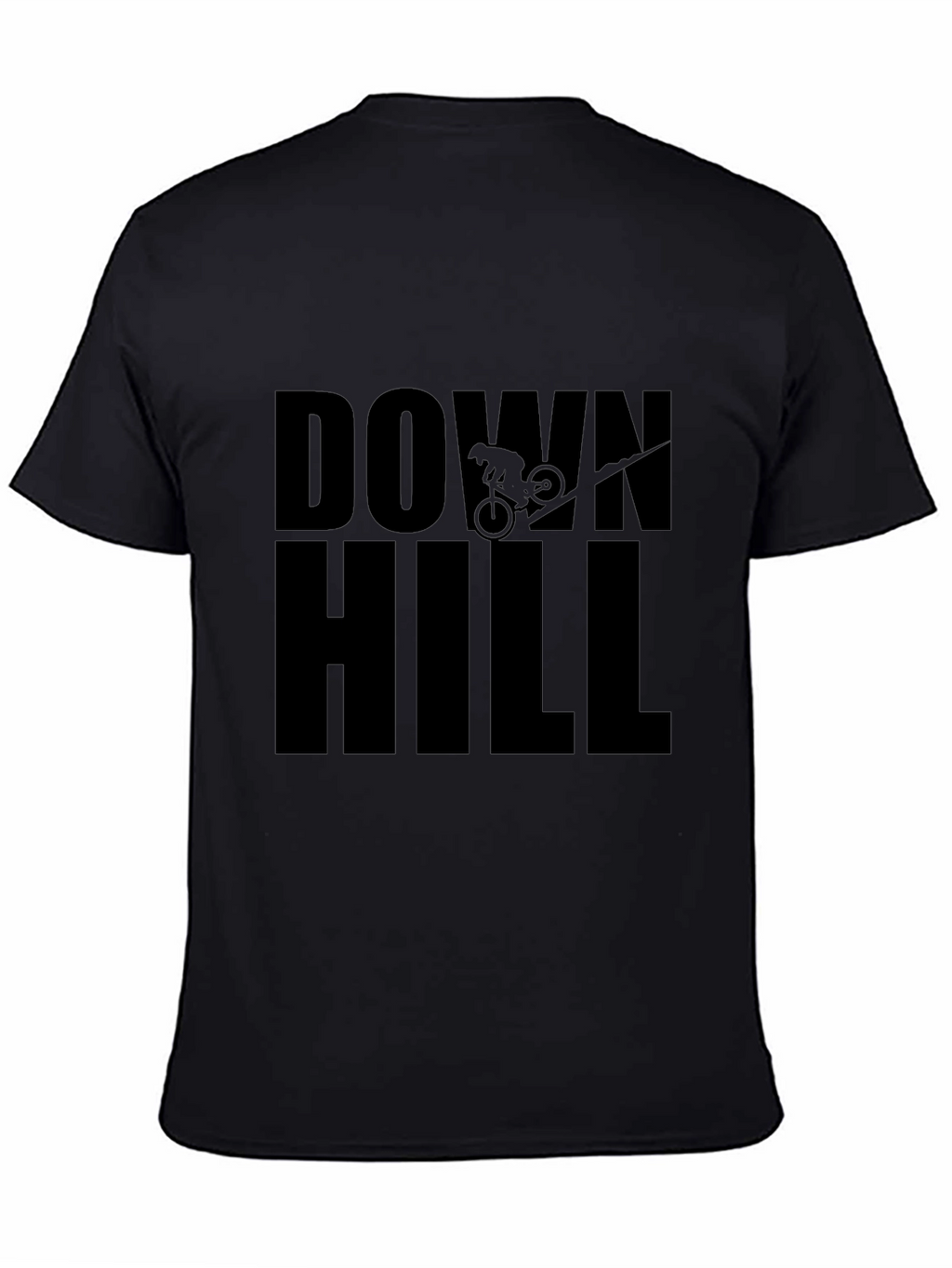 Downhill Mountain Biking Black T-Shirt