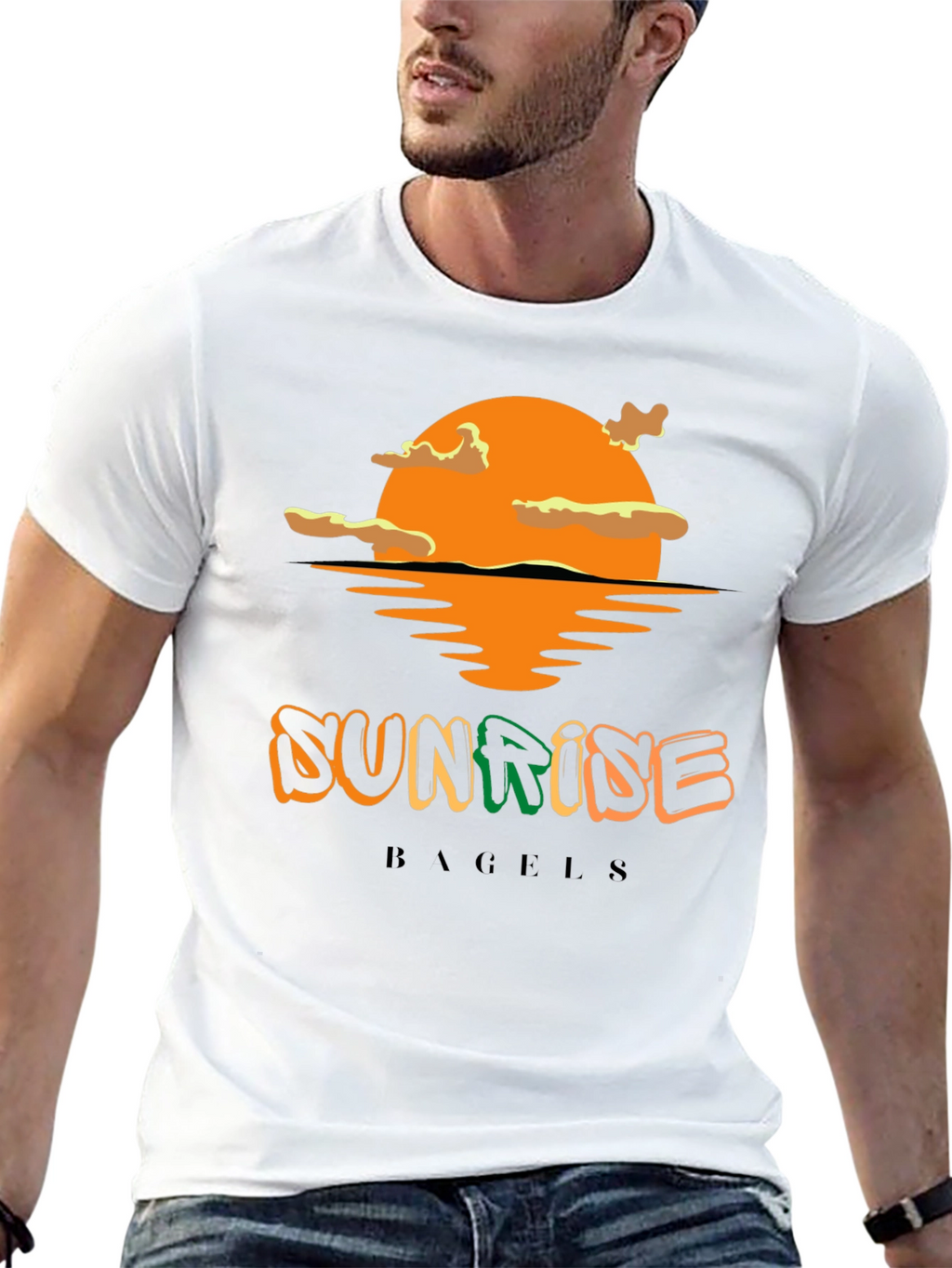 Sunrise Bagels T-Shirt - Black Cotton Blend