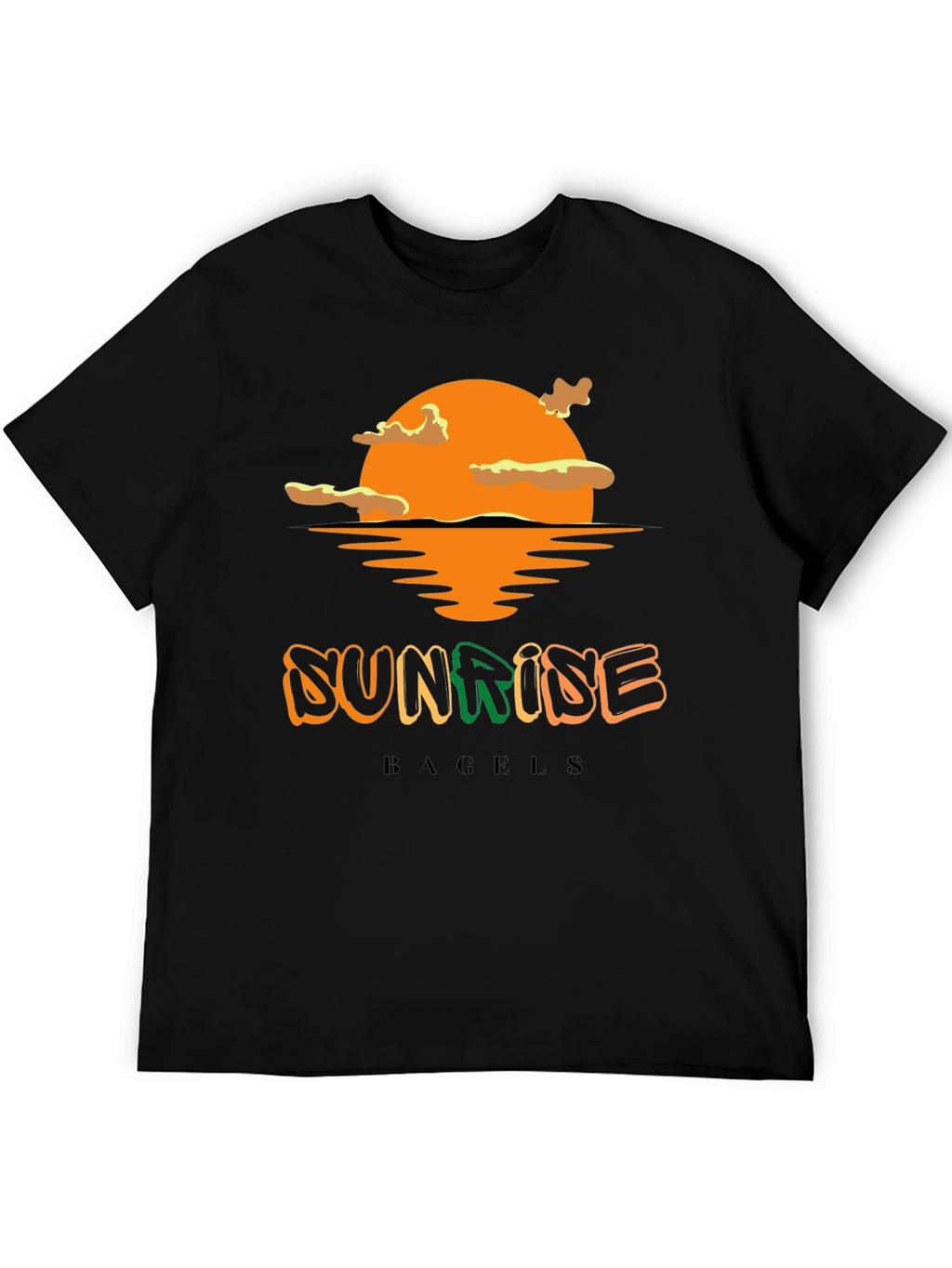 Sunrise Bagels T-Shirt - Black Cotton Blend