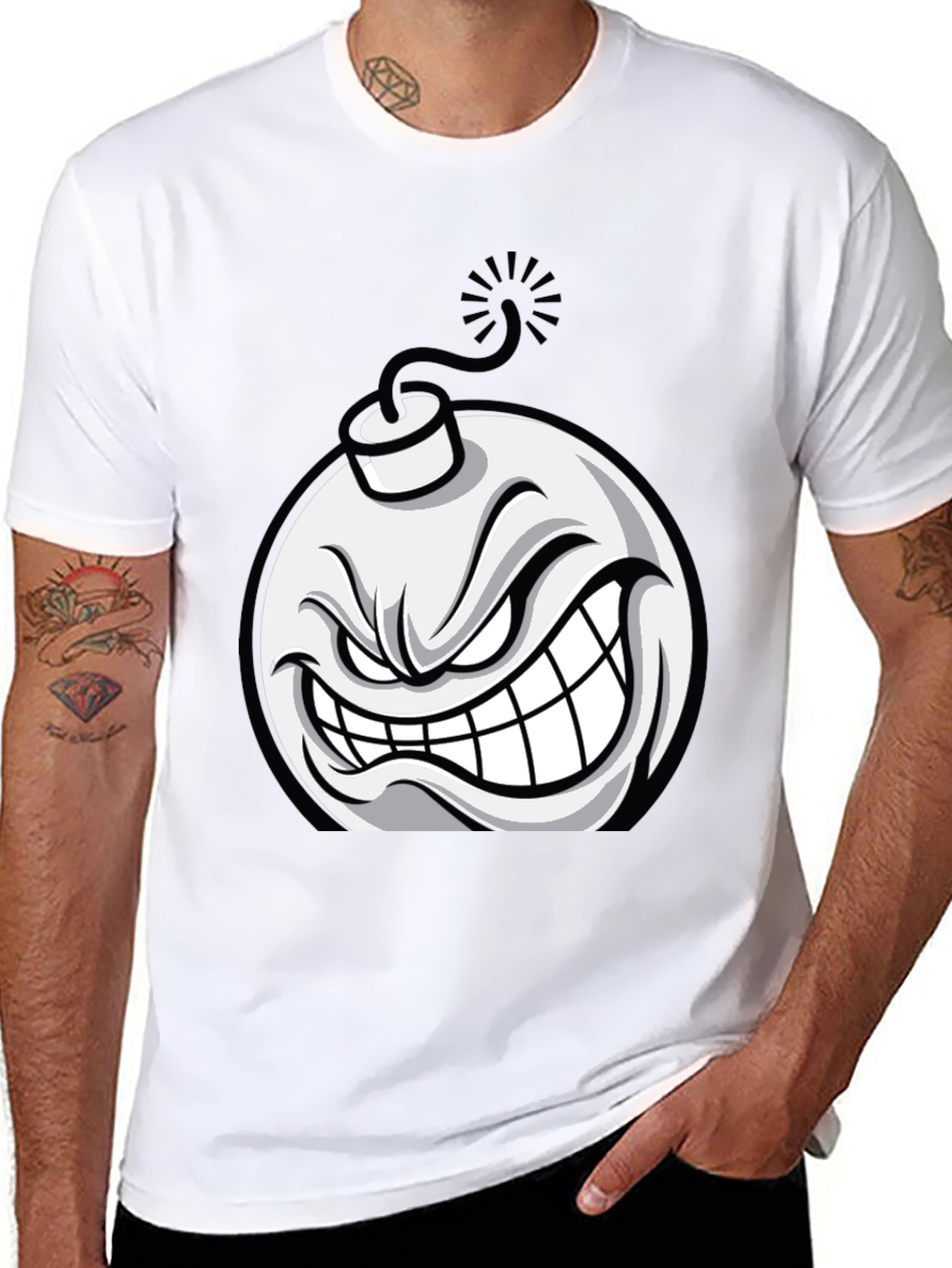 Angry Bomb Graphic T-Shirt