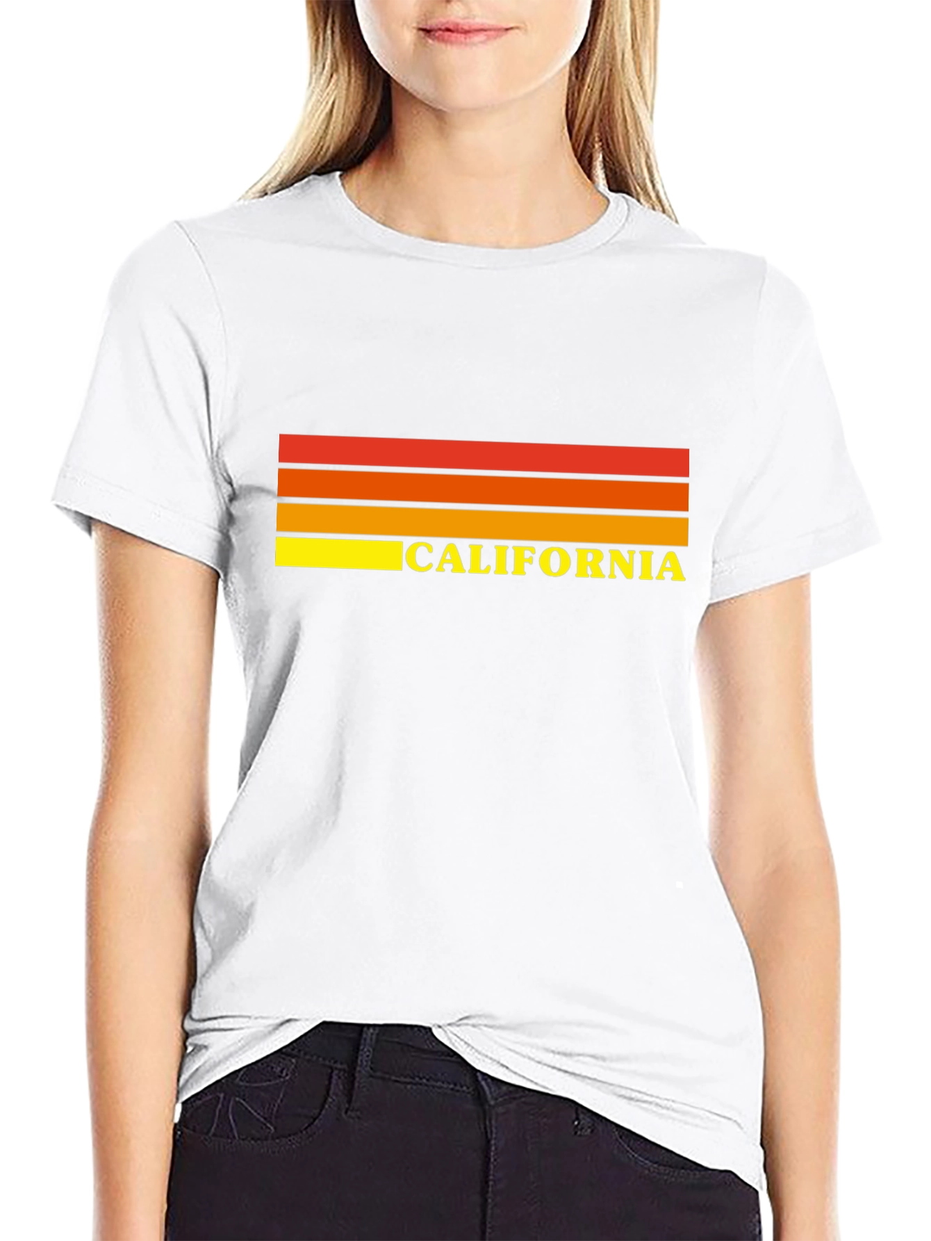 California Retro Striped T-Shirt - Vintage State Pride