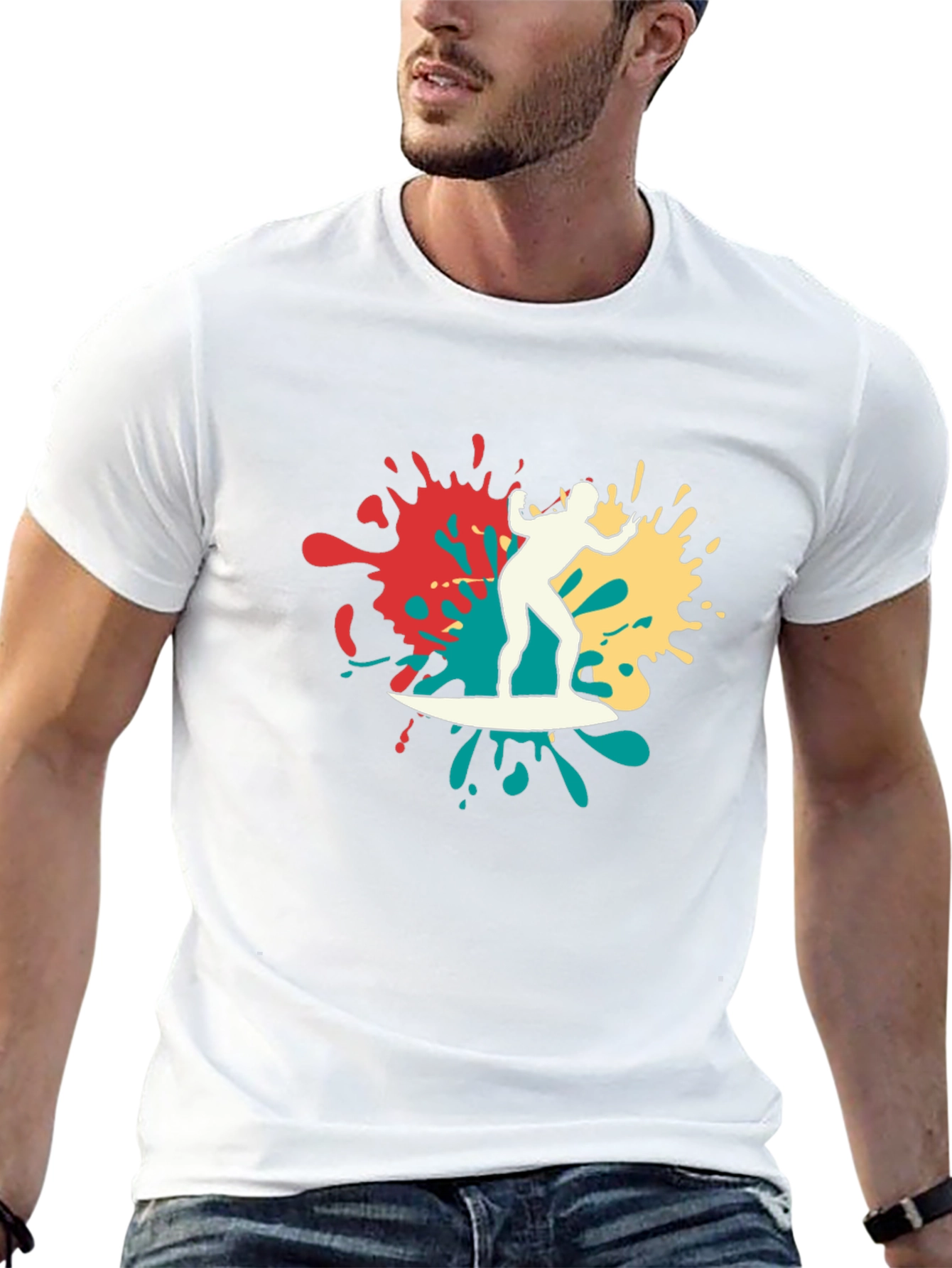 Surfer Graphic Tee - Mens Black T-Shirt