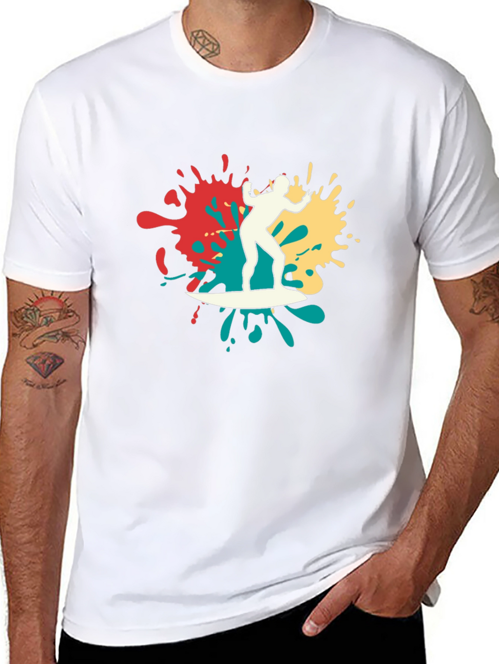 Surfer Graphic Tee - Mens Black T-Shirt