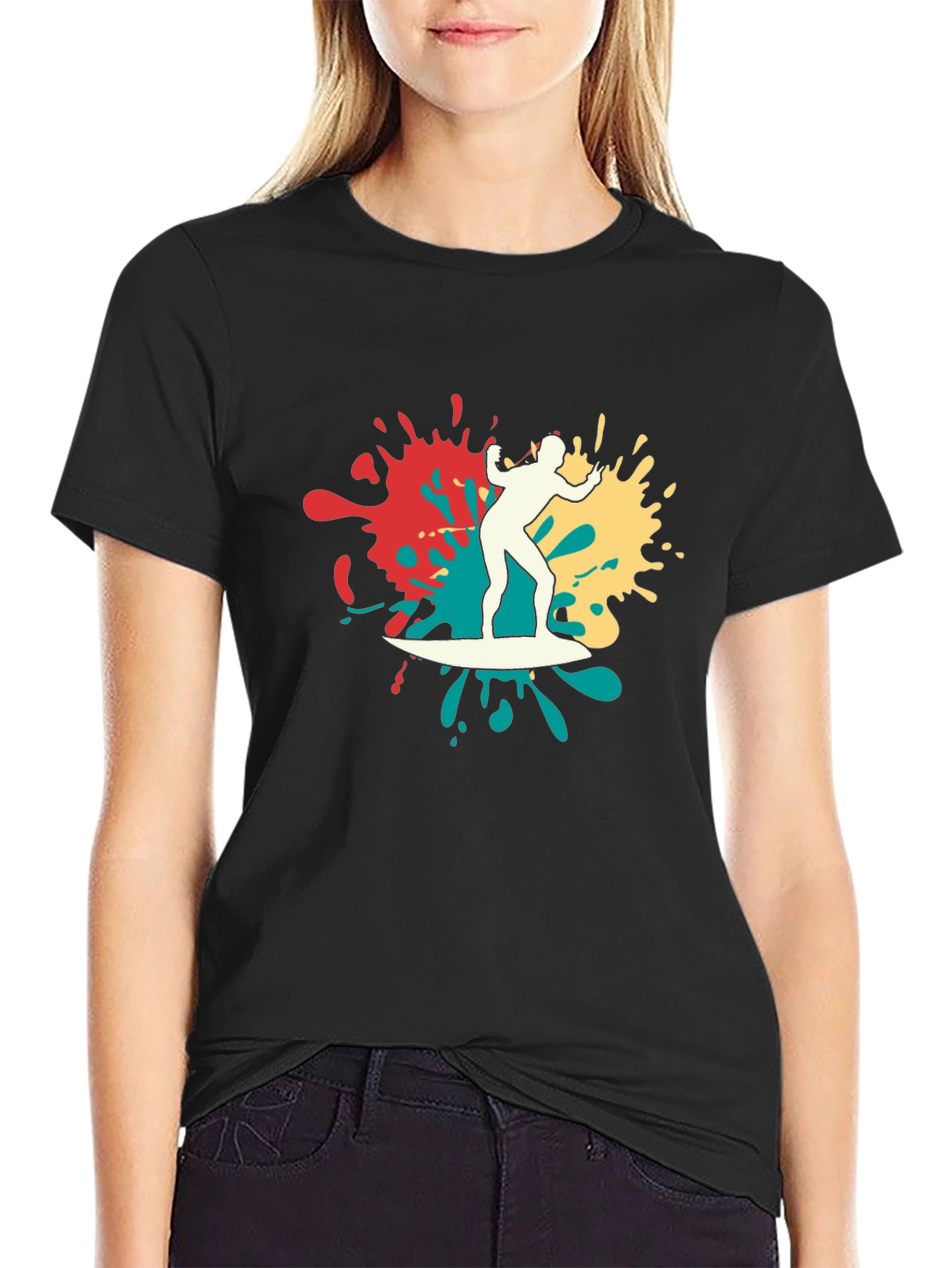 Surfer Graphic Tee - Mens Black T-Shirt