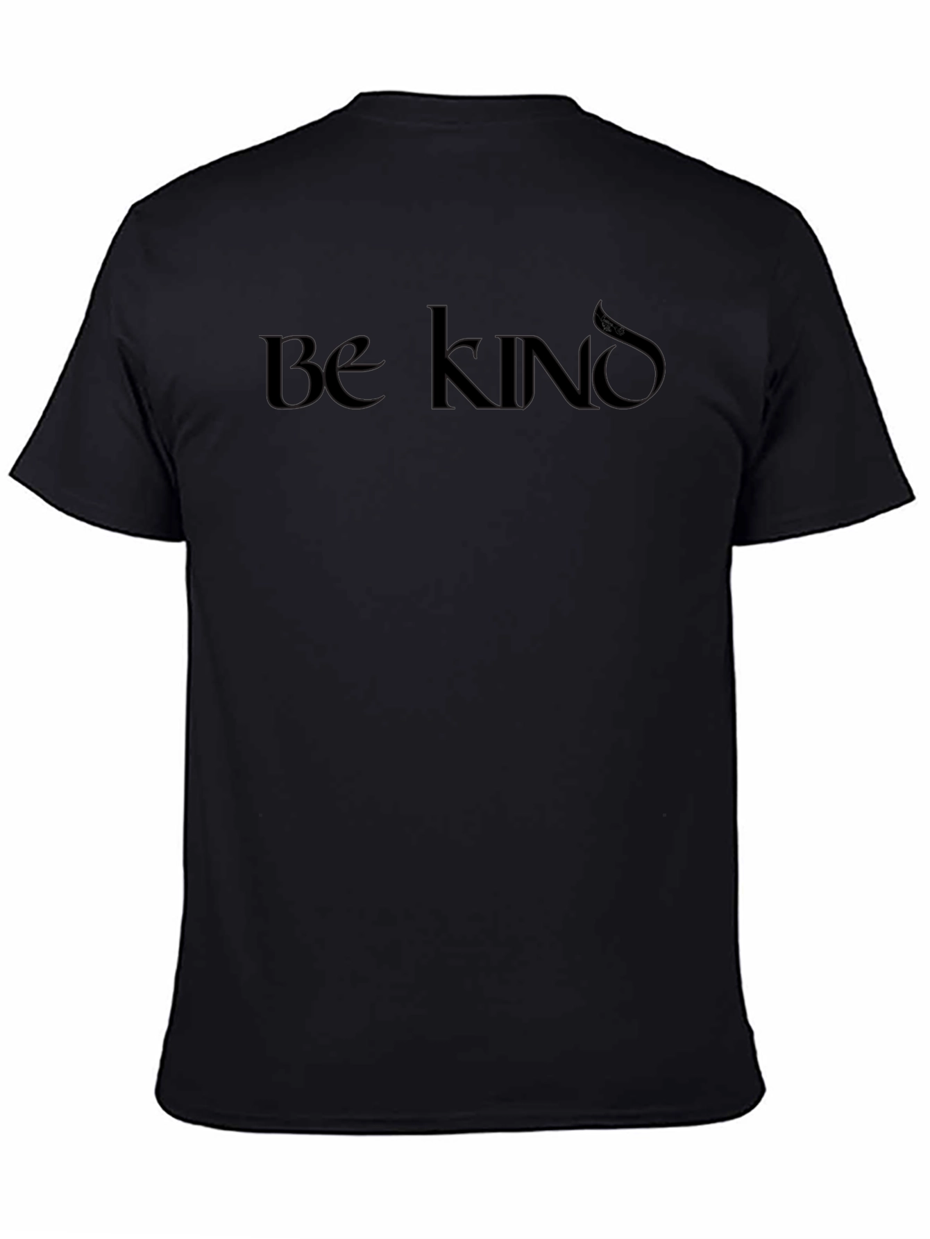Be Kind Black T-Shirt - Mens Minimalist Design