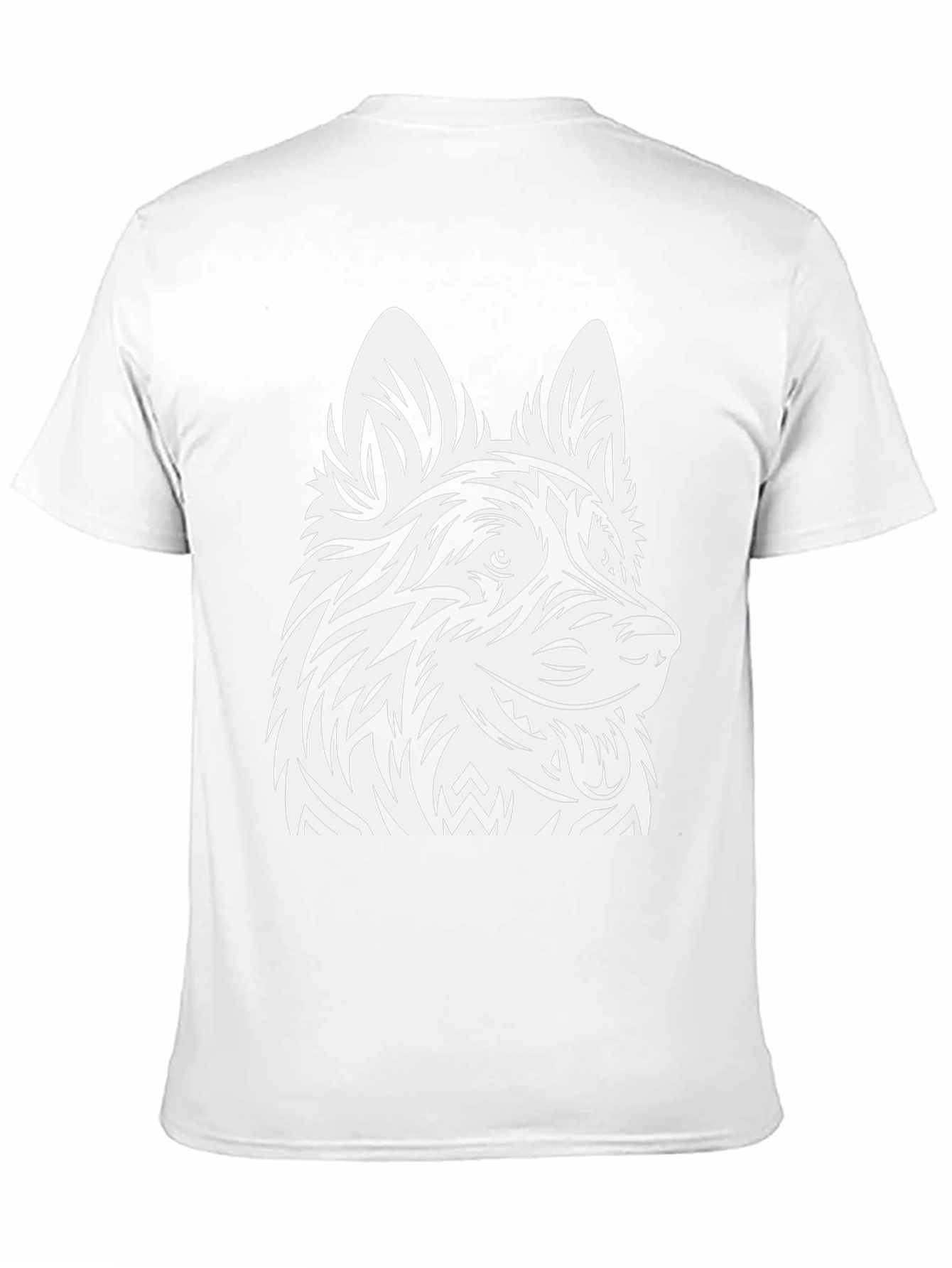 Tribal Dog Graphic Black Tee
