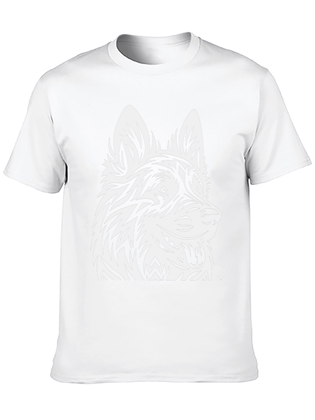 Tribal Dog Graphic Black Tee
