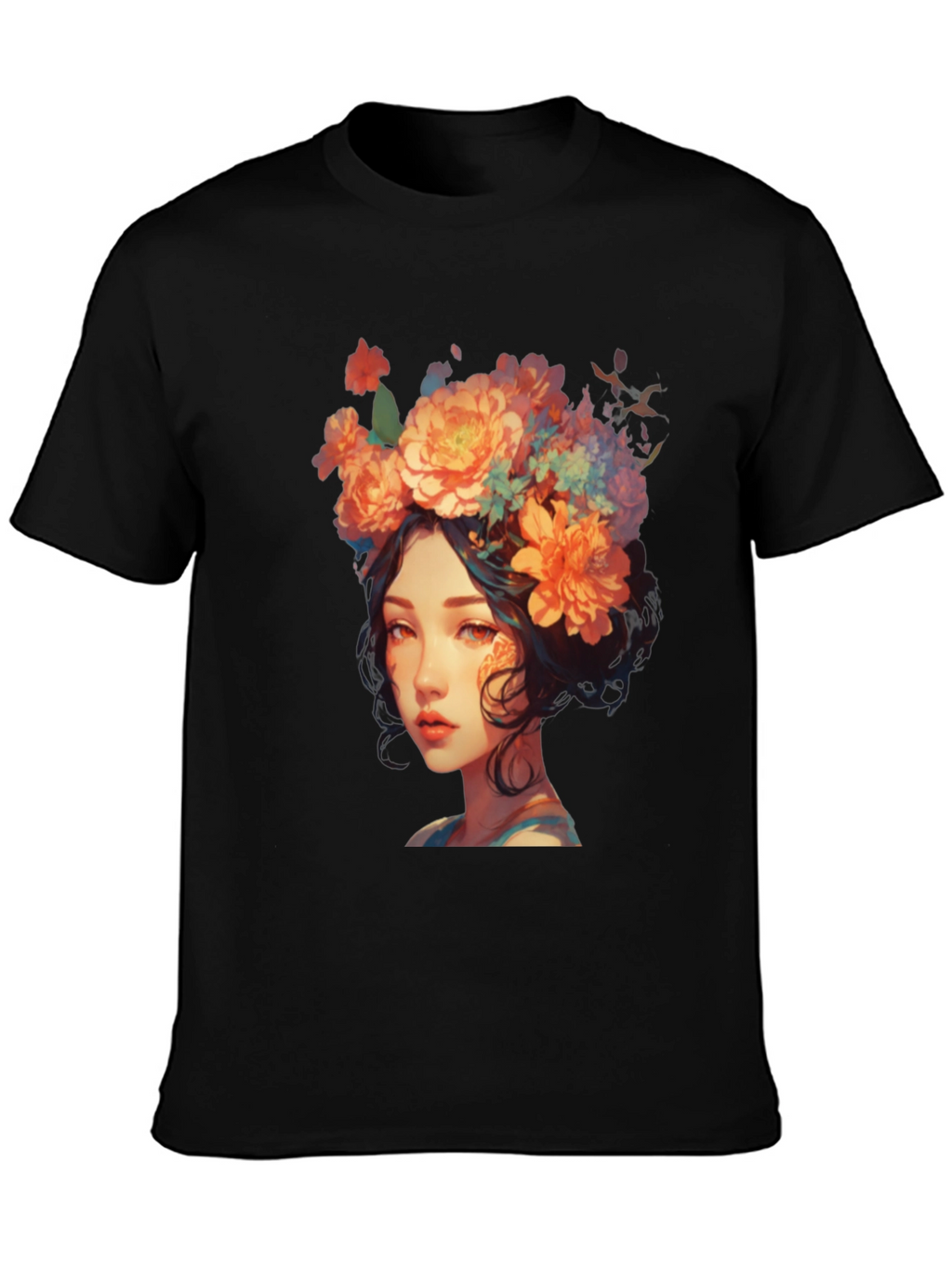 Floral Crown Girl Graphic T-Shirt