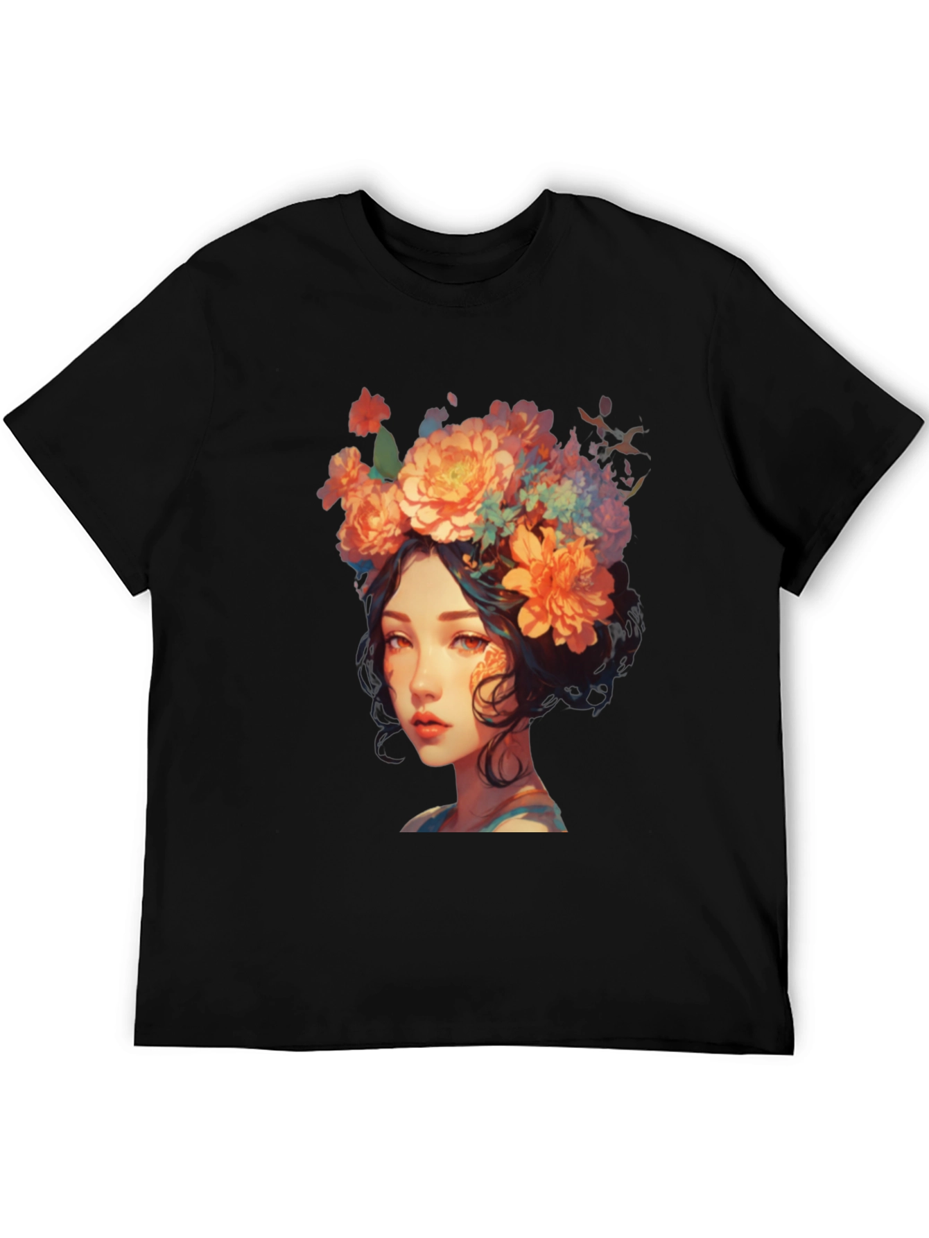 Floral Crown Girl Graphic T-Shirt