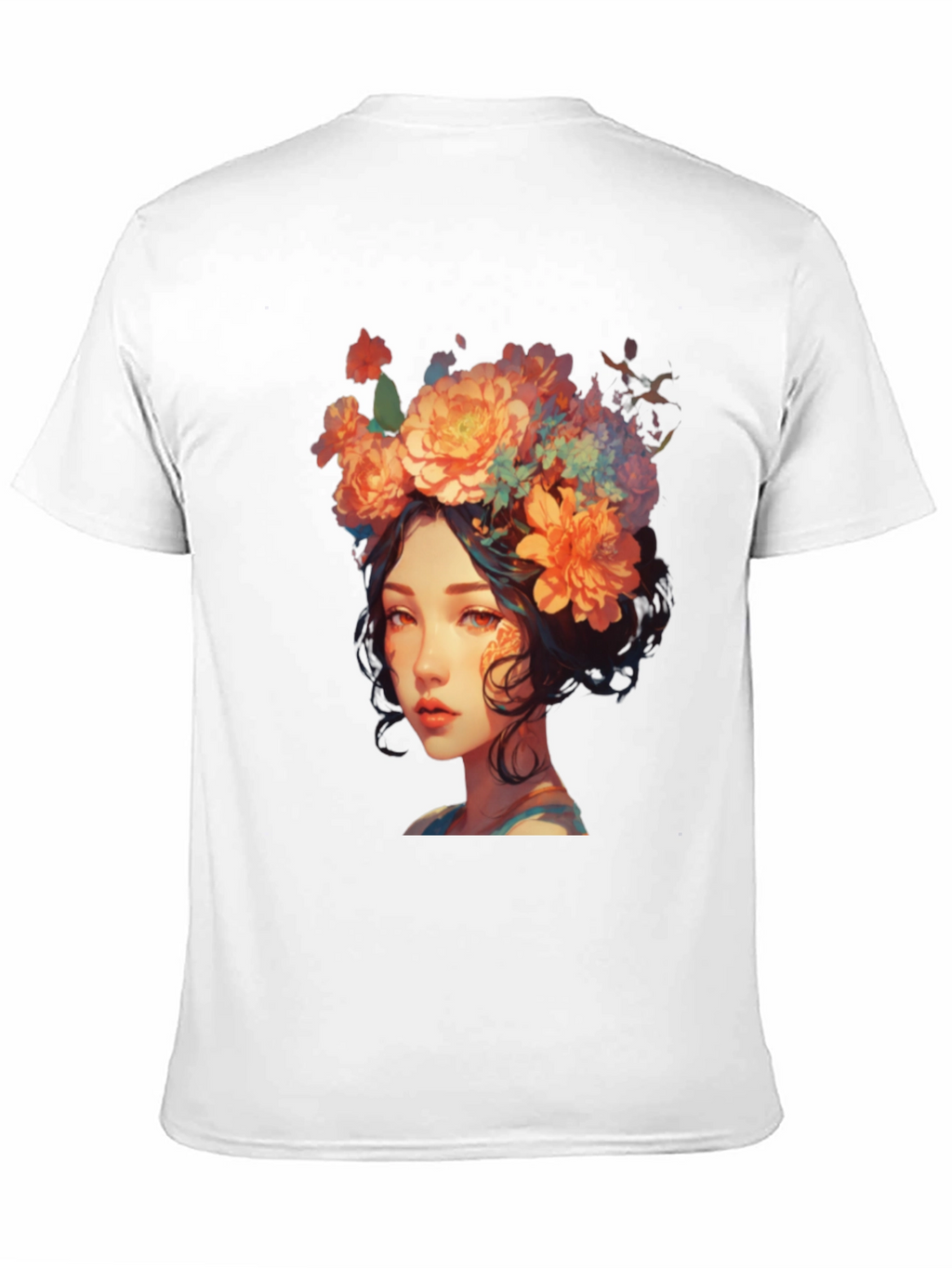 Floral Crown Girl Graphic T-Shirt