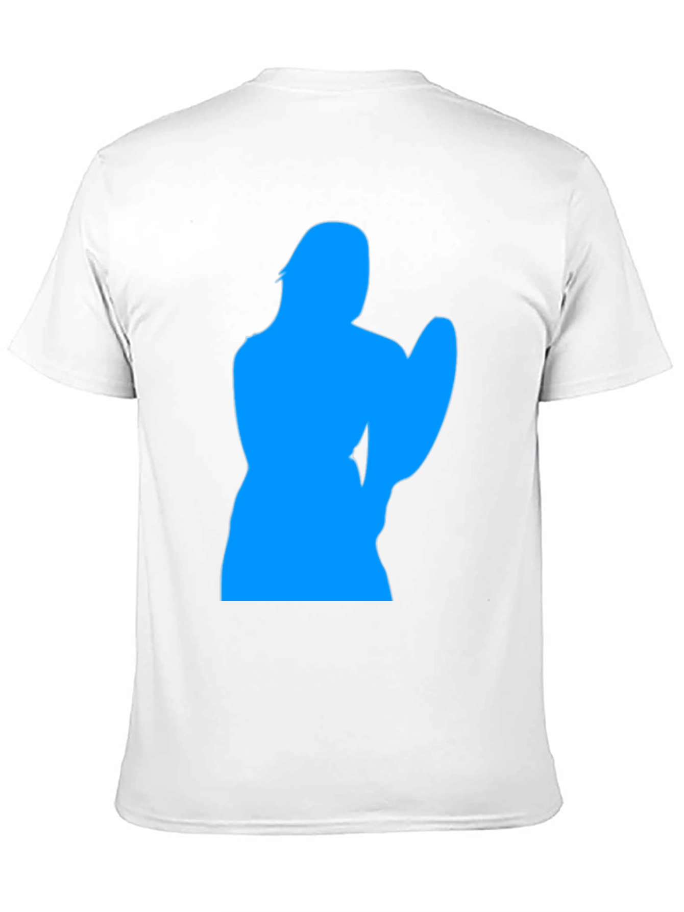 Cool Blue Silhouette Graphic Black T-Shirt