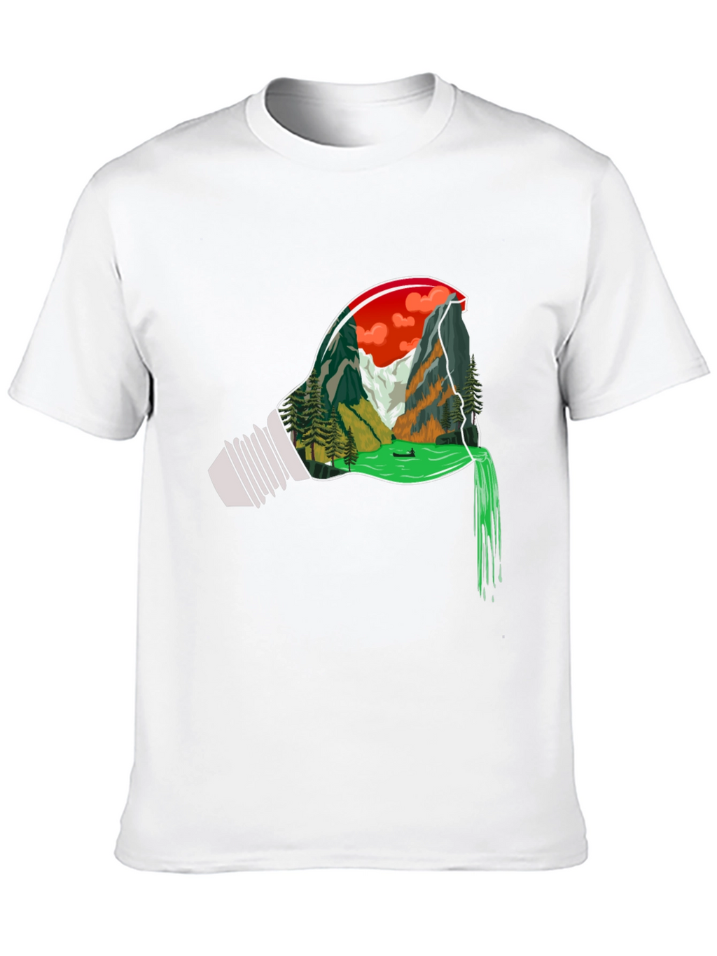 Nature Bulb Graphic Tee - Mens Black T-Shirt