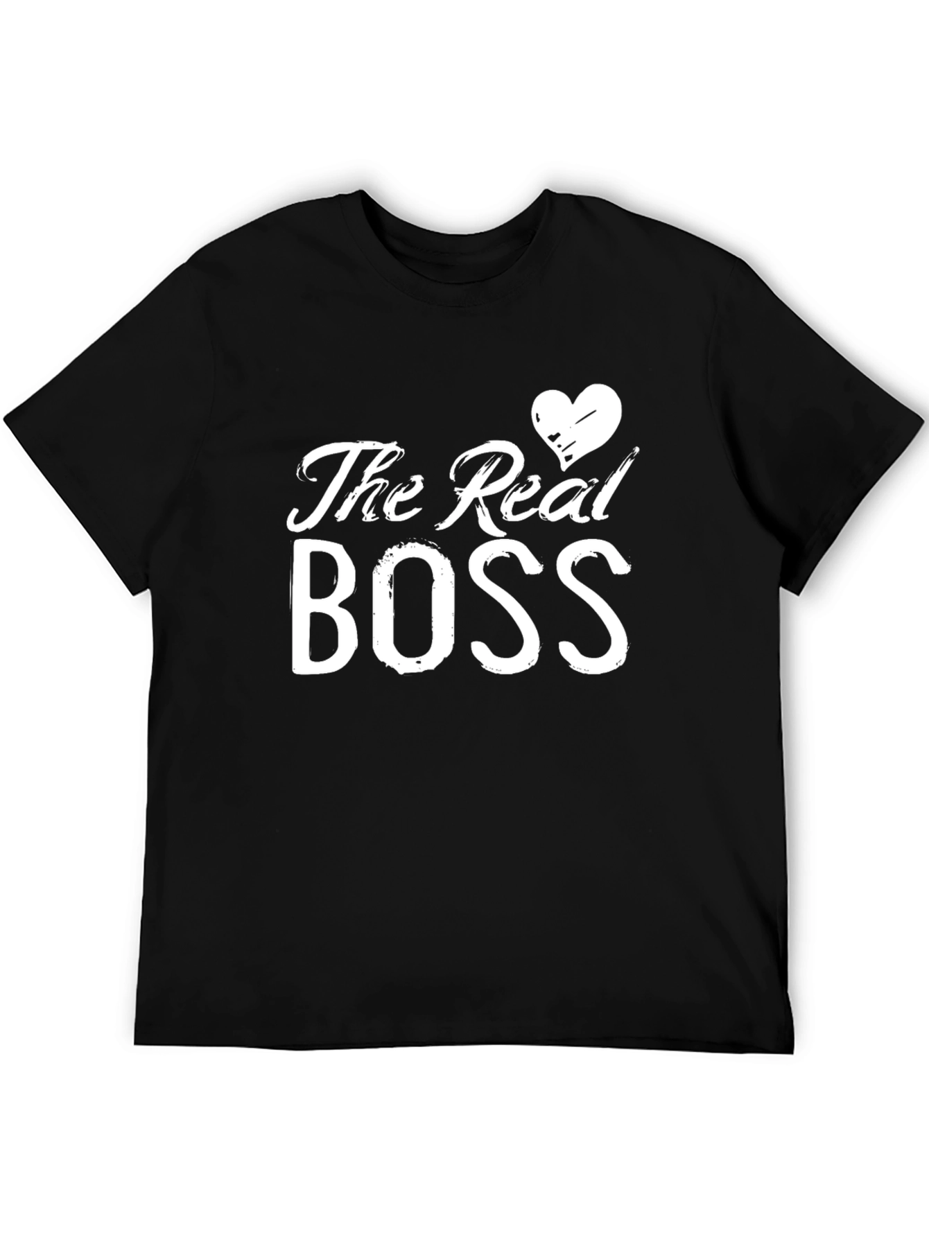 The Real Boss Graphic T-Shirt - Mens Short Sleeve Crew Neck Tee