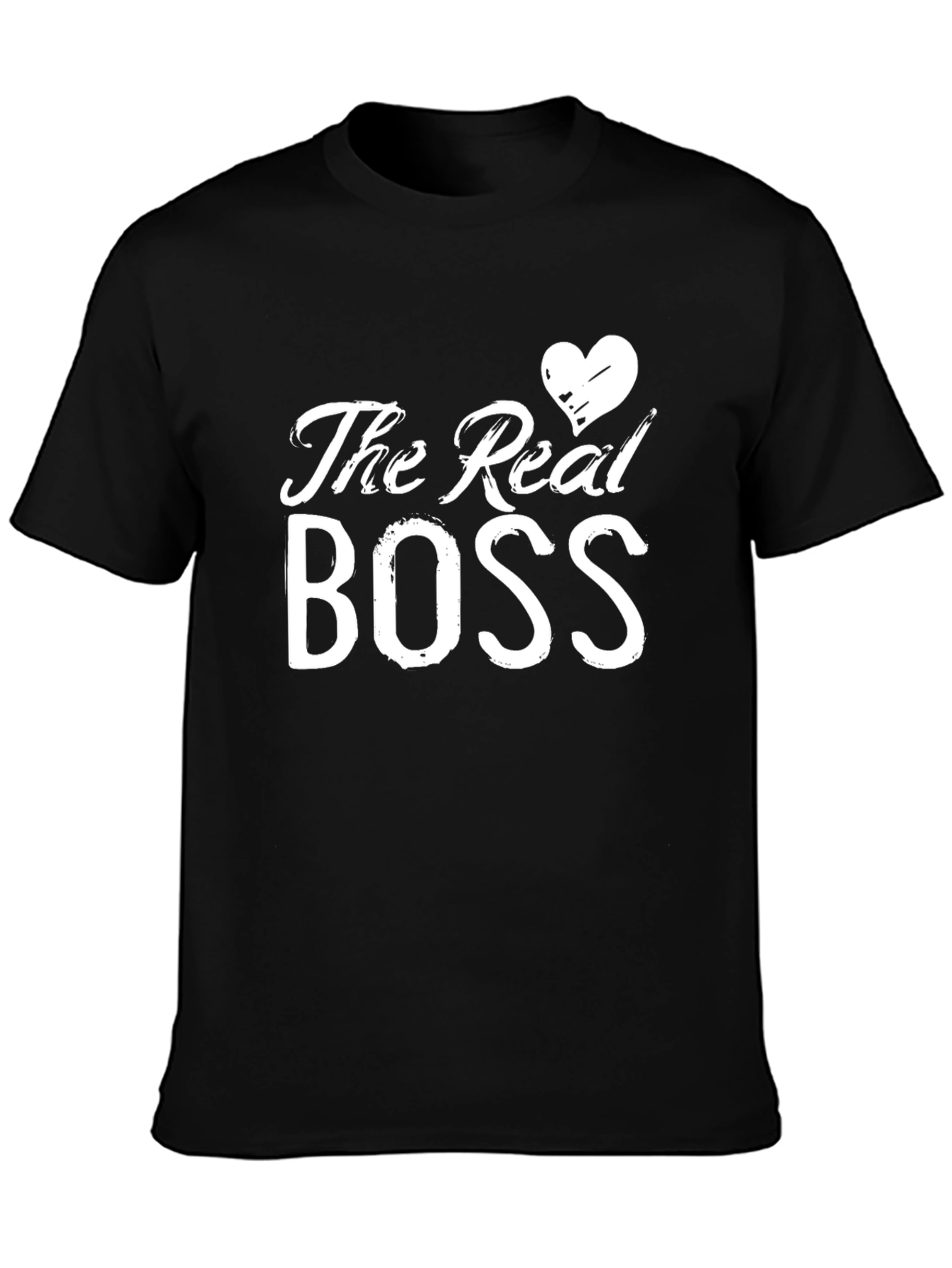 The Real Boss Graphic T-Shirt - Mens Short Sleeve Crew Neck Tee