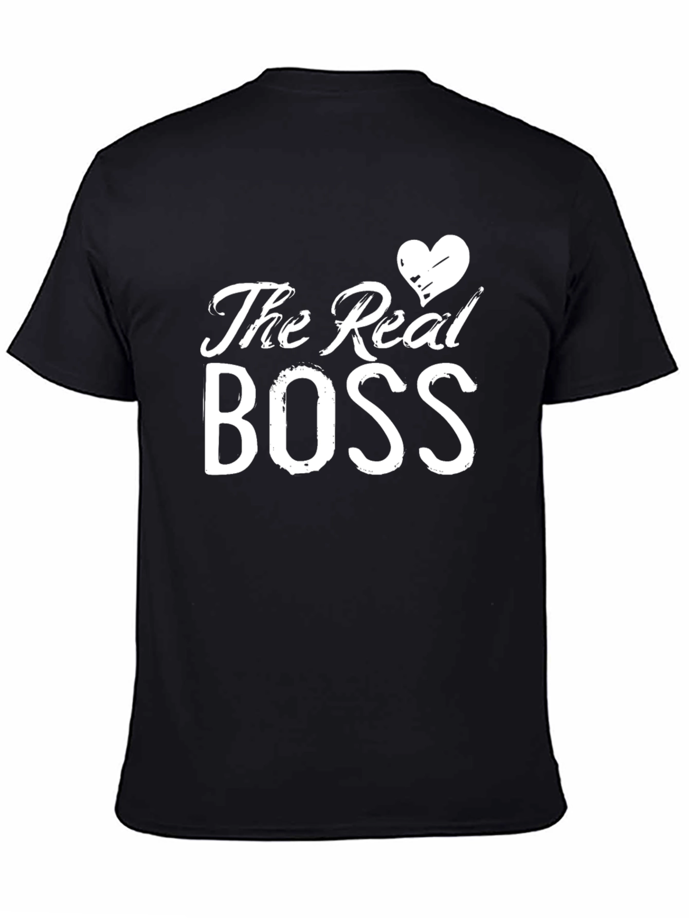 The Real Boss Graphic T-Shirt - Mens Short Sleeve Crew Neck Tee