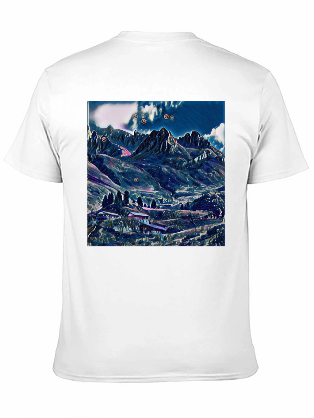 Mountain Landscape Graphic Tee - Black